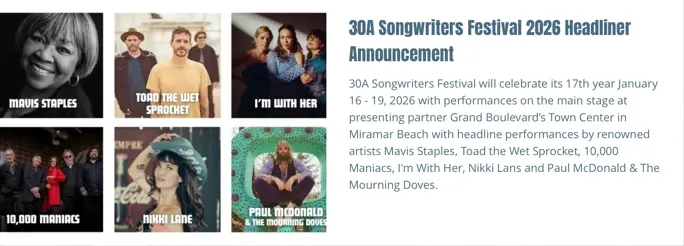 30A Songwriters Festival 2026: What to Know Before You Go