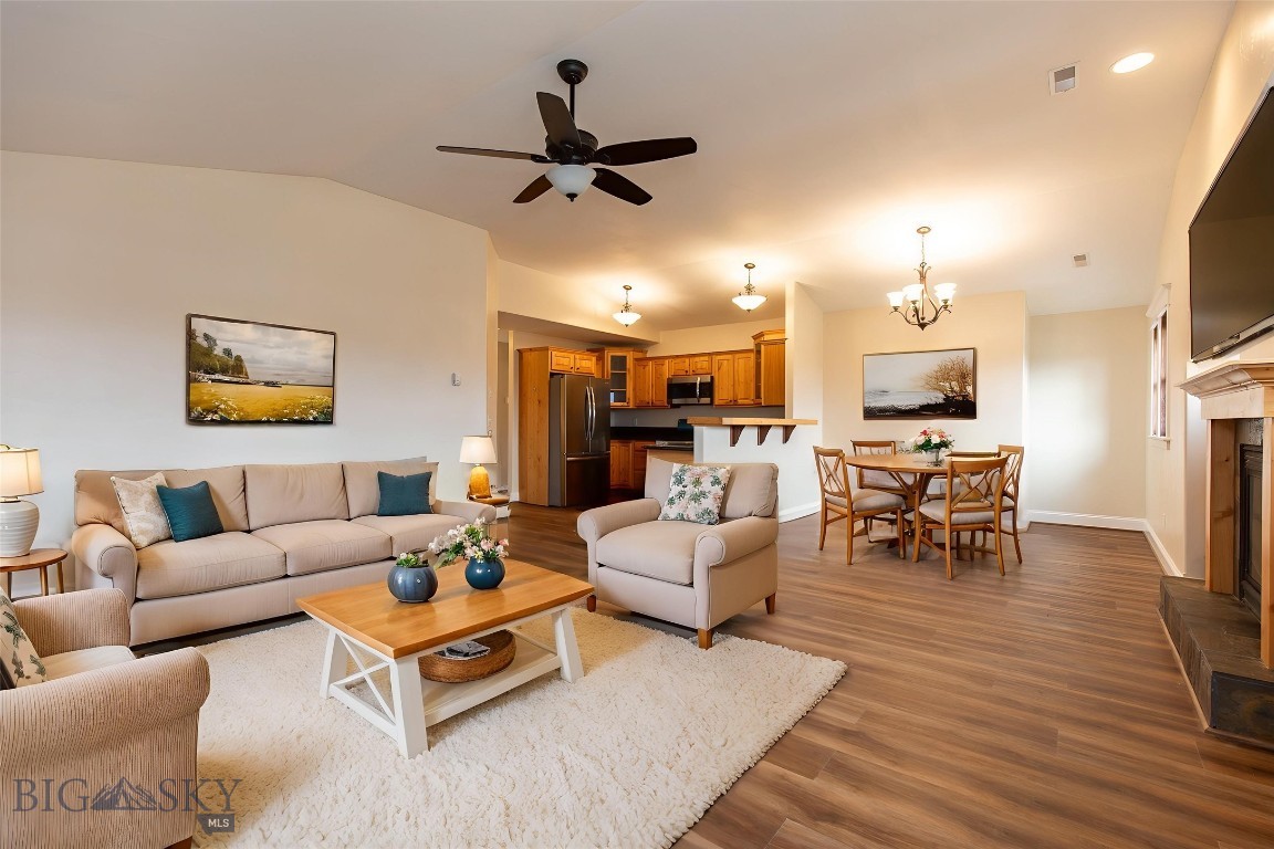 Welcome home to this bright & spacious 3-bed, 2-bath condominium in a highly sought-after Bozeman neighborhood. Enjoy vaulted ceilings and an open layout with abundant natural light, a slate fireplace focal point, and quality finishes throughout. This condo comes with New Appliances, New Interior Paint, A New Furnace, New Carpet And New LVP Flooring! Move in ready and ready to go! 

Ideally located near parks, shopping, and great schools. 

Though the condo is up one set of stairs, on the 2nd floor, the entire condo is on one single level. 

This versatile unit offers comfort, convenience, and exceptional value. Attached garage and tasteful upgrades make this a perfect primary residence or investment opportunity. Don’t miss your chance to own in this vibrant community!