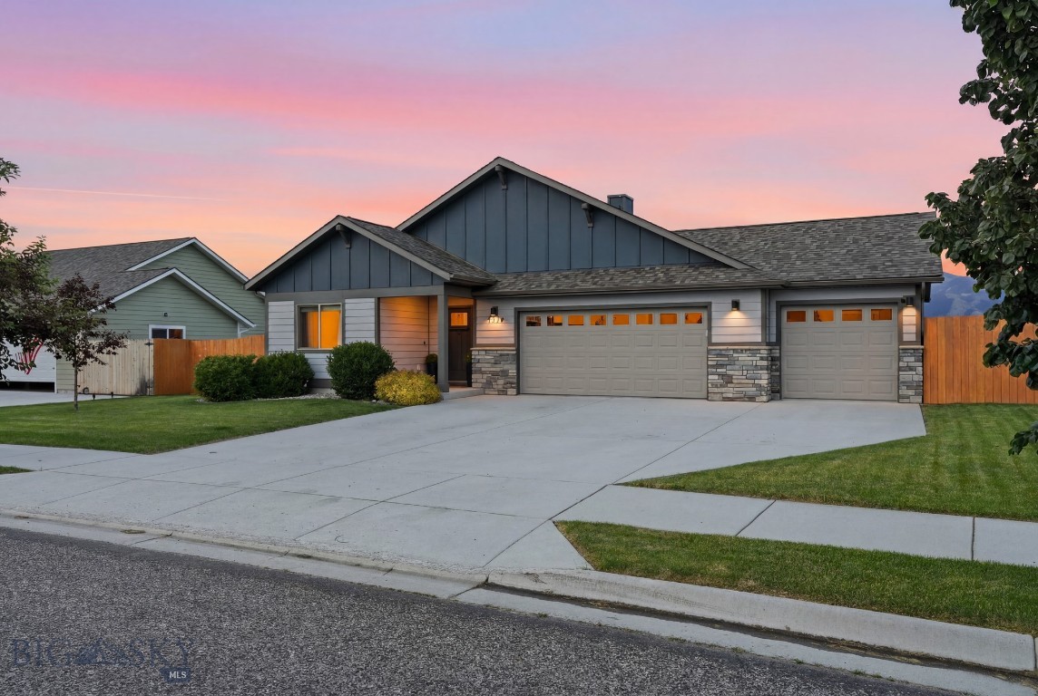 Bright, polished, and exceptionally well put together, this single-level Belgrade home makes an immediate impression. Offering 3 bedrooms, 2 bathrooms, and an oversized 3-car garage, the home blends everyday function with interiors that feel thoughtfully elevated.

The open kitchen, dining, and living areas flow beautifully beneath high ceilings, with bright natural light, warm finishes, custom accent walls, stylish mirrors, and curated details that show just how special this home can live. While the furnishings do not convey, the design groundwork has been done, giving buyers a clear vision of the home’s full potential.

The privately positioned primary suite overlooks the fenced backyard and features its own bathroom and thoughtfully designed walk-in closet. Two additional bedrooms sit on a separate wing near the guest bathroom, creating easy functionality for guests, work, or hobbies.

Outside, enjoy a landscaped fenced yard, covered patio, and covered porch. The oversized 3-car garage includes custom built-ins, while nearby neighborhood parks and trail systems add everyday convenience.