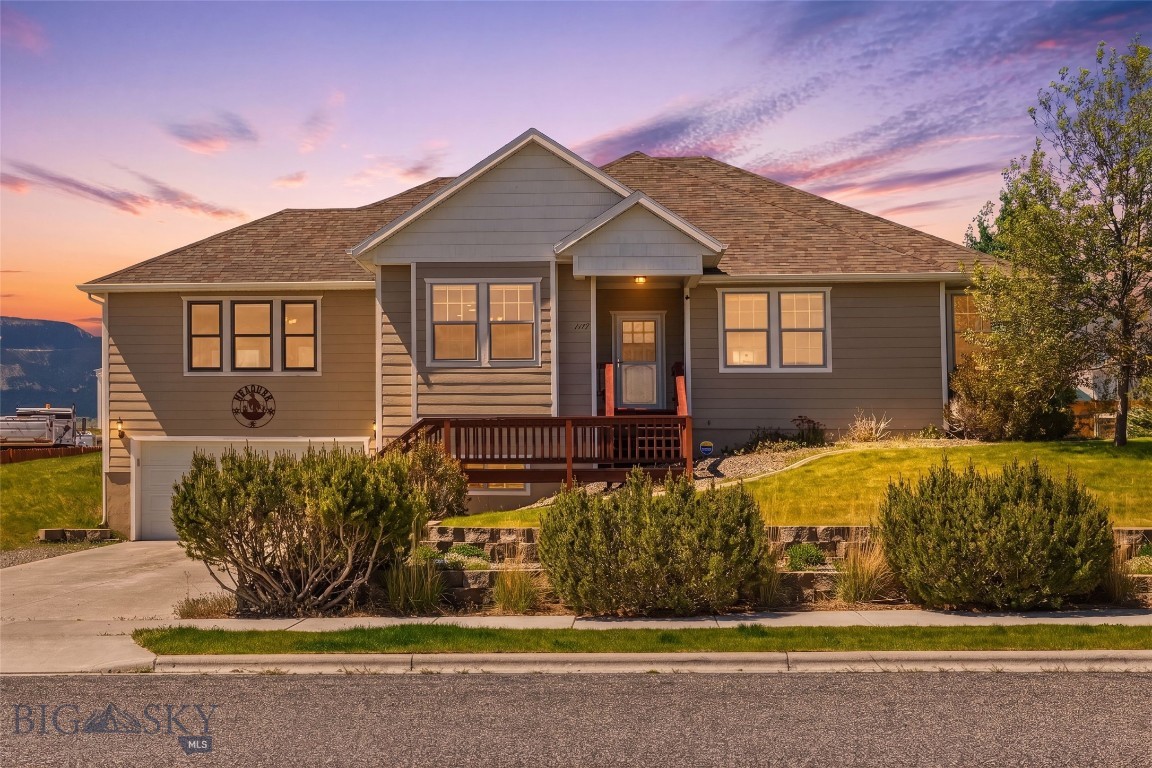 Custom-built and move-in ready, this thoughtfully designed home in Livingston's coveted Ridgeview Trails neighborhood delivers the Montana lifestyle in full. Mature landscaping,shade trees, and an oversized lot create a private retreat, while walls of windows frame sweeping views of the Absaroka and Beartooth mountains from both the living room and primary bedroom. Inside, the open floor plan flows generously from the formal dining area to the bright, airy living room anchored by a gas fireplace — a natural gathering place for family and friends. A breakfast nook off the kitchen adds everyday warmth, and a conveniently placed office/den near the front entry keeps work neatly separated from living space, or could be used as a 4th bedroom.
The primary bedroom is bright and roomy — sliding doors open to the back patio, a spacious walk-in closet handles the wardrobe, and the recently remodeled en suite bath with soaker tub and shower is the kind of upgrade you notice every single day. Two additional large bedrooms and a main-level laundry room round out the upper floor. Downstairs, an oversized two-car garage with dedicated shop space and a bonus room give you the flexibility and storage that Montana living demands. Underground sprinklers and established perennials keep the yard beautiful without the work. Ridgeview Trails is one of Livingston's most sought-after neighborhoods — and this one is ready to go.