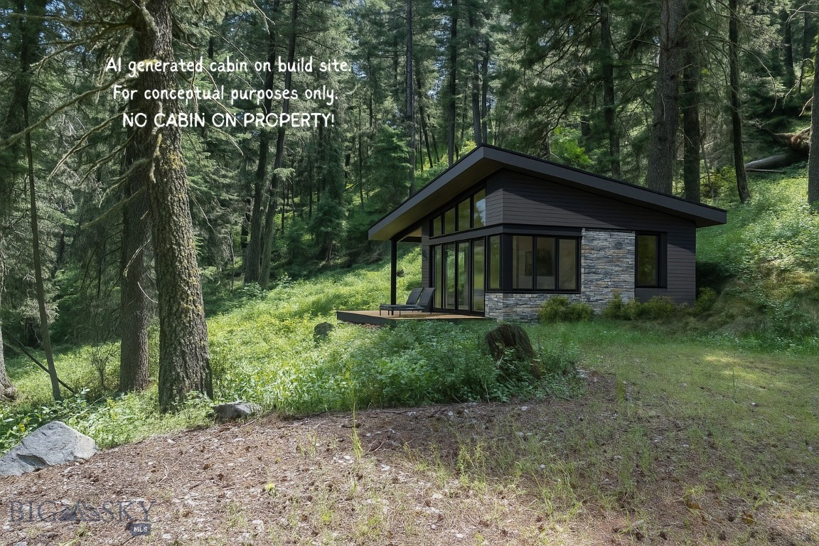 Discover the perfect canvas for your mountain retreat on this stunning 2.42-acre lot in the heart of Gallatin Canyon with no HOA. Conveniently located just 11 miles from Gallatin Gateway and a short 20-mile drive to Big Sky, this property offers the ideal blend of accessibility and seclusion.

Experience the best of outdoor living with direct access across Highway 191 to Storm Castle Mountain Peak, countless recreational opportunities on the 586,000+ acres of Gallatin National Forest, and the pristine Gallatin River. Whether you’re into hiking, fishing, or simply soaking in the breathtaking scenery, this location has it all.

The lot is equipped with essential utilities, including electricity to the build site and a well already on the property (no pump installed). A developed driveway leads to your build site, and a septic system is in place for a one-bedroom cabin (pump not installed).

Surrounded by trees and featuring a gently sloped topography, this lot offers privacy, making it the perfect spot to create your dream home or weekend getaway.

Don’t miss this incredible opportunity to own a slice of paradise in Gallatin Canyon! Contact your favorite agent today for more information or to schedule a viewing. *NO cabin on property, AI generated cabin to show build site location.*