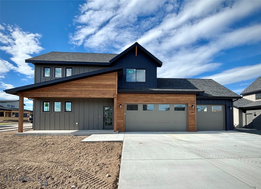 Stunning 5-Bedroom South West Bozeman Gem on Corner Lot Discover modern elegance in this brand-new home, situated on a spacious corner lot. This 5-bedroom, 2.5 bath residence boasts a large office space, ideal for remote work or study. The open-concept living area features a gas fireplace and vaulted ceilings, seamlessly flowing into kitchen with a generous pantry. The main-level master suite, offering vaulted ceilings, bathroom with dual vanity, and a walk-in tile shower. Central Air conditioning included! Enjoy the vibrant Bozeman lifestyle with easy access to trails, schools, and downtown.