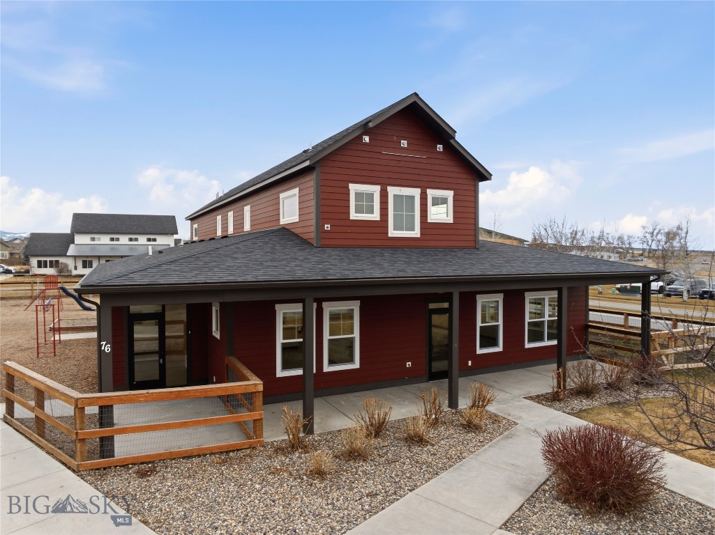 FOR LEASE – Turnkey Preschool / Daycare Facility
76 Willow Peak Drive

Purpose-built preschool / daycare facility constructed in 2017, offering a functional layout ideal for early childhood education, Montessori programs, or childcare operations.

The main level features an open classroom layout, kitchen area, two children’s restrooms, dedicated art/activity space, and a teacher restroom. The design allows for flexible classroom arrangements and efficient supervision of students.

The upper level includes a small apartment—ideal for on-site staff or management—as well as additional open space that could serve as another classroom, office, or tutoring area.

The interior has recently been updated with fresh paint and new carpet, providing a clean and welcoming environment ready for occupancy.

Outside, the property offers a fully fenced playground with play equipment, creating a safe and engaging outdoor play area.

Conveniently located just south of Huffine Lane on Willow Peak Drive, providing easy access for families in the Bozeman / Four Corners area.

Highlights

Built in 2017 for childcare use

Open classroom layout

Kitchen + art/activity area

2 children’s bathrooms + teacher restroom

Upstairs apartment + additional classroom/office space

Newly updated interior finishes

Fenced playground with equipment

Excellent access to Huffine Lane corridor