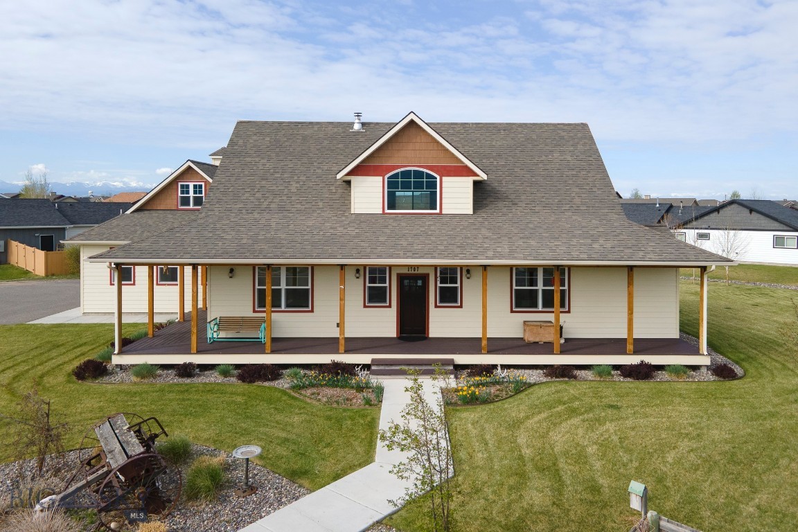 Wait until you see this exceptional Montana home situated on over half an acre in one of Belgrade’s most sought-after subdivisions, Ryen Glenn. Where wide open farmland and breathtaking Bridger Mountain views create the feeling of peaceful country living while remaining incredibly convenient to town.

This beautifully crafted residence offers over 3,600 square feet of thoughtfully designed living space with 4 bedrooms and 3 bathrooms, plus an office. Combining comfort, quality, and timeless style. Attention to detail is evident throughout with stunning wood trim, fine craftsmanship, and warm finishes that create an inviting and refined atmosphere.

The spacious and functional layout features a beautifully appointed kitchen, generous living areas, and a cozy real wood fireplace that serves as the perfect centerpiece for gathering with family and friends. The main floor is equipped with radiant floor heat, providing consistent warmth and comfort during Montana’s colder months.

Enjoy the outdoors from the expansive covered front porch that wraps around two sides of the home, an ideal space for relaxing and taking in the sweeping Bridger Mountain Range views, surrounding farmland, and Montana sunrises.

Car enthusiasts and hobbyists will appreciate the massive 3-car garage totaling over 1,000 square feet, (25x41), complete with radiant floor heat, floor drains and offering abundant space for vehicles, toys, and projects.

Perfectly located less than 5 minutes from Bozeman Yellowstone International Airport and under 15 minutes to Costco, Target, and all the amenities of Bozeman, this property offers the rare combination of privacy, space, luxury, and convenience.

Experience the best of Montana living with room to breathe, spectacular views, and exceptional quality throughout.
