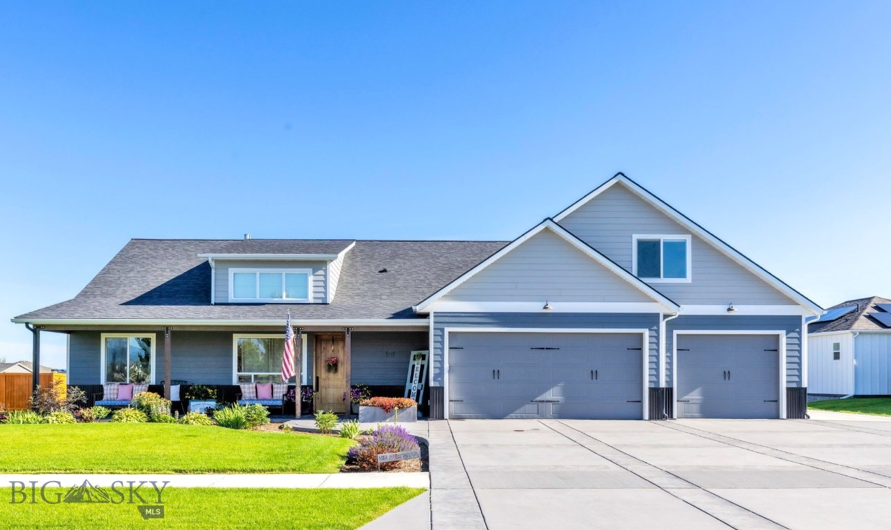 Every detail of this exceptional single-owner custom home was thoughtfully designed, creating a rare opportunity in Gallatin Heights. Situated on nearly ½ acre, this immaculate 2019 property offers a beautifully appointed 3,107 sq. ft. main residence with 4 bedrooms, 3 bathrooms, an oversized heated 3-car garage with shop space, and an Accessory Dwelling Unit (ADU) at 1,101 sq. ft., 2-bedroom, 1.5-bathroom, and its own garage—perfect for multigenerational living, guests, or rental income.
Step inside the primary home and experience the warmth of radiant-heated concrete flooring, soaring vaulted ceilings, rich wood trim, and solid wood doors that showcase the home's exceptional craftsmanship. The inviting living room is anchored by a beautiful gas fireplace with a tile surround, while the chef's kitchen is designed for gathering with granite countertops, a custom wood-topped island, tile backsplash, gas range, and an expansive walk-in pantry.
The main-level primary suite offers a private retreat featuring a spa-inspired bathroom with a tiled walk-in shower, dual shower heads, and elegant tile flooring.
The oversized, fully insulated garage is every hobbyist's dream, featuring radiant floor heat, stamped concrete floors, and additional workshop space in front of the third stall.
Outside, the meticulously landscaped yard invites you to relax on the front porch or at the fire pit in the backyard. Solar panels help power both the main home and the ADU, while the irrigation well supplies the sprinkler system, and circulating water helps naturally cool the home during warmer months.
The detached ADU offers quartz countertops, an open-concept floor plan, its own laundry, single-car garage, and an additional carport—providing incredible flexibility and long-term value.
Just a short distance away, residents enjoy a beautiful 5-acre neighborhood park complete with playground equipment, open green space, picnic areas, and room to gather with family and friends.
A home of this caliber—with premium finishes, exceptional craftsmanship, a large lot, and a beautifully finished ADU—is a rare find,