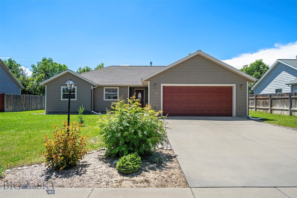 Welcome to 326 E River Rock in Belgrade, a well-maintained and move-in ready single-level home offering comfortable living in the established River Rock neighborhood. This 3-bedroom, 2.5-bath residence features a functional floor plan with a spacious living room, a designated primary suite complete with an ensuite bathroom, and two additional bedrooms that provide flexibility for family, guests, or a home office. A convenient half bath is located just off the main living area, perfect for visitors. Mature trees along the back of the property create a private, peaceful setting with beautiful greenery. The attached two-car garage offers ample storage and everyday convenience. Ideally located with easy access to I-90 and Highway 191, this home provides a convenient commute to both Bozeman and Belgrade while being close to neighborhood parks, trails, and amenities.