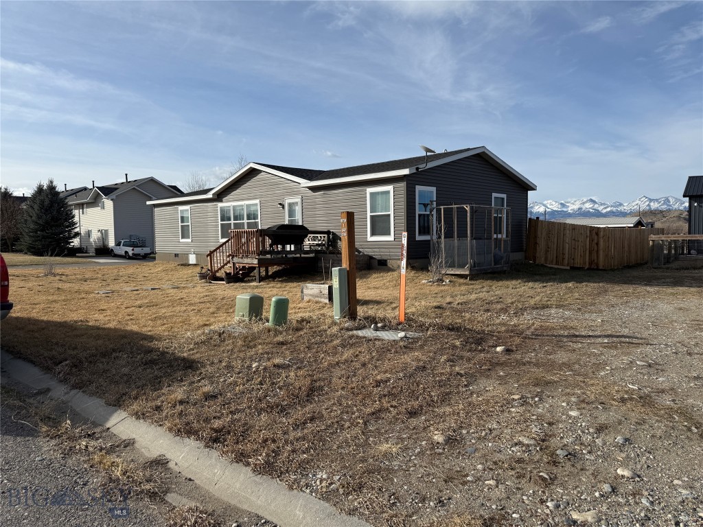 Nearly new 3-bedroom, 2-bath home built in 2022, offering modern comfort and efficient single-level living. This 1,568 sq ft residence features an open-concept layout with a bright living area, contemporary kitchen with island, ample cabinetry, and quality appliances. The primary suite includes a private bath and walk-in closet, with two additional bedrooms also with walk in closets and a second full bath for guests or office space. The privacy-fenced backyard creates a quiet retreat with room for pets, play, or entertaining. Low-maintenance lot, paved street access, and convenient location near schools, parks, downtown Big Timber, and Yellowstone River recreation. Move-in ready and well located, this is a clean, modern home in a growing neighborhood.