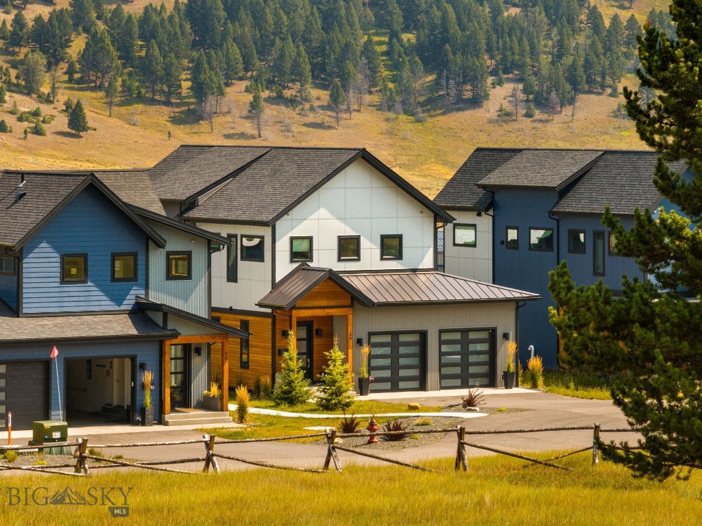 Aspects at Big Sky – Exclusive 10-Home Community Offering
A rare opportunity exists to acquire the entire Aspects community—a private enclave of ten fully furnished modern mountain homes in Big Sky, Montana. Designed with both functionality and comfort in mind, Aspects blends contemporary architecture with the beauty of the surrounding landscape, all just minutes from Big Sky Resort and Yellowstone National Park. Each residence has been thoughtfully crafted, offering three bedrooms with ensuite baths, an open-concept kitchen, dining, and vaulted living room anchored by expansive windows, and a convenient main floor powder room. The private primary suite serves as a retreat with its walk-in closet, spa-like bath, and balcony access, while the kitchens feature stainless GE Café appliances, solid-surface countertops, and generous storage throughout. Homes also include oversized two-car garages with gear storage, dedicated laundry spaces, and inviting outdoor living areas—five of the ten homes are further enhanced with private hot tubs. Comfort is ensured year-round with forced-air heating and central air conditioning. The Aspects community itself is designed to complement its natural surroundings. Residents enjoy a relaxed setting with walking paths, forested open areas, and shared amenities that include a private sauna, outdoor firepits, and the Canteen gathering space. Low HOA dues cover snow removal and common area maintenance, while an exclusive rental program offers owners the option for additional income or reduced carrying costs. Perfectly situated, Aspects is just 10 miles from Big Sky Resort and 50 minutes from the West Entrance of Yellowstone National Park, with hiking, biking, fishing, and endless outdoor adventure available right at your doorstep.With modern construction, curated amenities, and a premier location, Aspects represents a truly rare opportunity to acquire a legacy investment property unlikely to be replicated. Optional rental program provides flexibility and
income potential. Over the last 12 months, each unit in the rental program generated an average of $110,000 in total revenue."