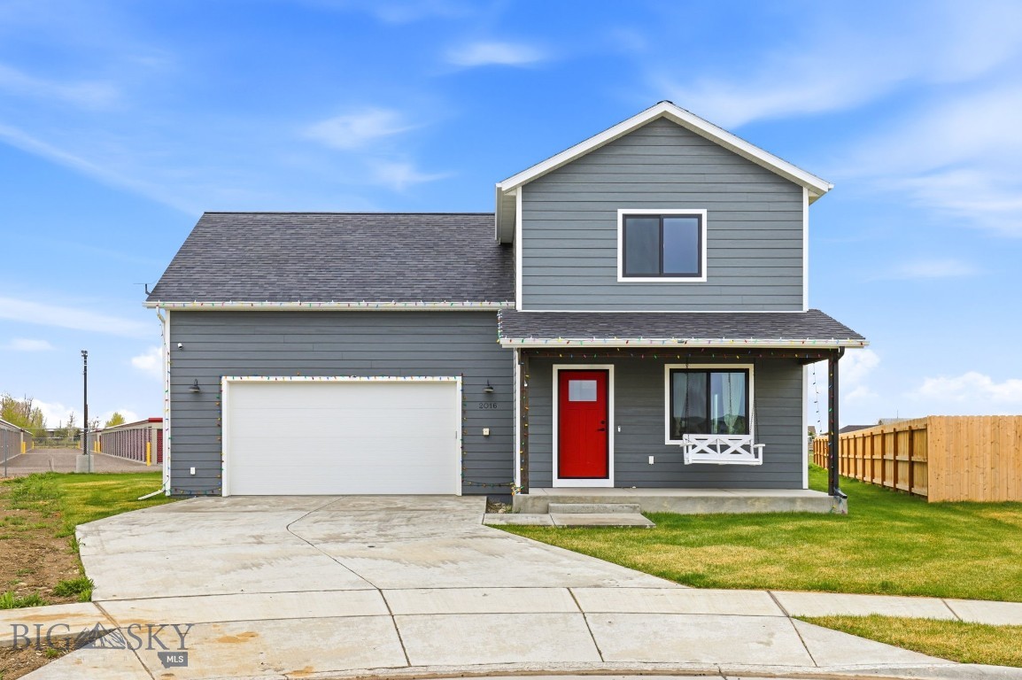 2016 Ross Way in Belgrade is a 2024-built home with a clean, modern feel and a practical layout. This 3-bedroom, 2.5-bath home features an open main living space and a large upstairs bonus room that works well as a second living area, office, or media room. (Projector equipment seen in photos conveys.)

The primary suite and additional bedrooms offer comfortable, private spaces, and the 2-car garage provides added storage and convenience.

Outside, there’s a spacious, partially fenced yard with plenty of room for pets or outdoor living, plus a front porch swing for a simple spot to relax.

Located in a growing area of Belgrade, this home offers the benefits of newer construction with functional space throughout.