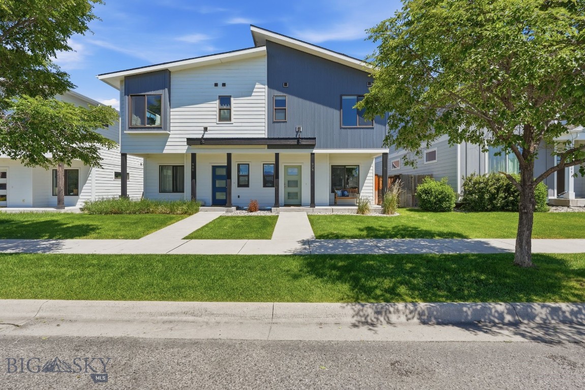 Located directly across the street from a neighborhood park and trail system, this beautifully maintained 1,640 square foot condo offers modern style, comfort, and convenience in a highly desirable setting.

The bright, open-concept main level features spacious living and dining areas centered around a contemporary three-sided glass fireplace. The thoughtfully designed kitchen offers abundant prep space and storage with quartz countertops, a dining bar, pantry cabinetry, stainless steel appliances, and a tile backsplash. Hard surface flooring and quality wood trim add warmth and durability throughout.

Upstairs, the spacious primary suite overlooks the park and features a walk-in closet and an en suite bath with dual quartz vanities, tile flooring, and a glass shower surround. Two additional generously sized bedrooms share a full bath in the hallway.

Additional features include central air conditioning, a covered back patio, partially fenced yard, detached single-car garage with built-in storage, additional parking, a crawlspace for extra storage, and a $1,000 credit toward a new washer and dryer.

Conveniently located in central Bozeman, you’ll enjoy easy access to shopping, dining, recreation, and everyday amenities. The two-unit condo association offers a low-maintenance lifestyle, while the property’s strong rental history provides excellent potential for both homeowners and investors alike.

Furniture is negotiable via separate Bill of Sale.