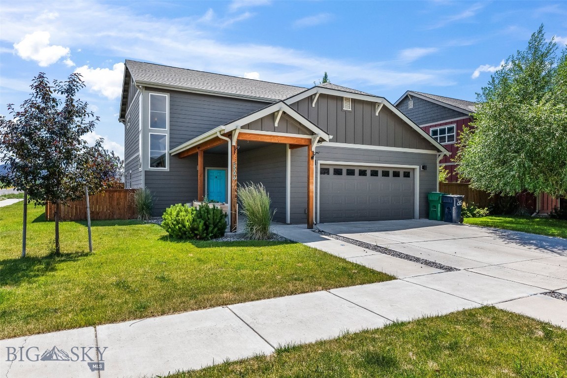 Enjoy comfortable living in this well-maintained 3-bedroom, 2.5-bath home offering over 1,900 square feet in a desirable Norton Ranch neighborhood. The open-concept main level features a spacious kitchen and living area, along with a convenient laundry room and half bath. Sliding glass doors lead to a rear patio, fully landscaped and fenced backyard, and expansive views. Upstairs, you'll find a versatile bonus living area, a private primary suite, two additional bedrooms, and a full guest bath. Thoughtfully designed for everyday living and entertaining, this home offers a functional floor plan in a great location with convenient access to parks, schools, shopping, dining, and everything Bozeman has to offer.