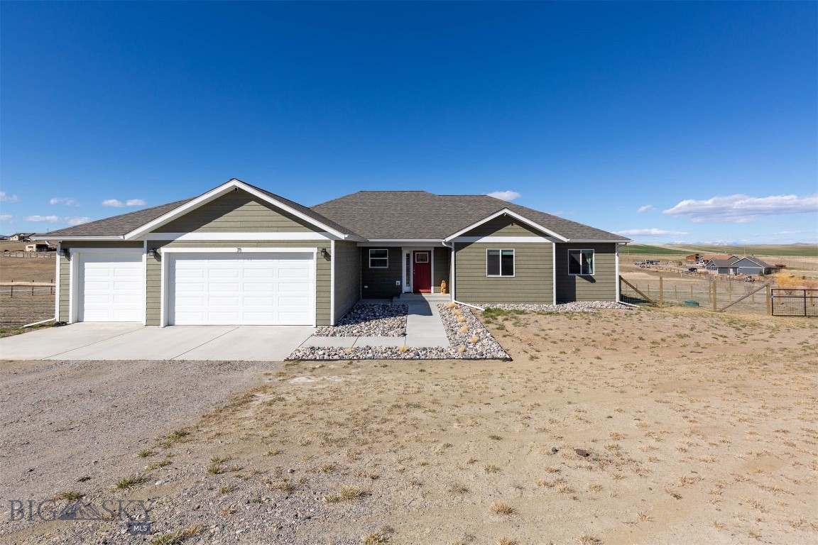 Set on 1.23 acres in Three Forks, this 1,975 sq ft home stands out in a market where many options are new construction still needing the extras. Here, the work has already been done. This is a truly turn-key, exceptionally well-maintained property with thoughtful upgrades throughout, ready for immediate enjoyment.  Inside, the home offers a clean, cohesive feel with durable luxury vinyl flooring throughout. The kitchen is both refined and functional, featuring granite countertops, stainless steel appliances, a gas range with hood, and under-cabinet lighting above and below. In-ceiling speakers add a subtle, elevated touch for everyday living or entertaining.  The laundry room includes a utility sink, and light-blocking and wood blinds are already in place, saving a new owner both time and expense. A reverse osmosis system and water softener further enhance comfort and livability.  A rare and highly functional feature is the expansive crawl space—approximately 1,900 sq ft with 6-foot ceilings—accessed by an elevator. It offers exceptional, easy-access storage that sets this home apart.  The fully finished 3-car garage is insulated and heated, complete with custom-built shelving and two 50-amp circuits, providing flexibility for projects, equipment, or electric vehicle needs.  Outside, approximately one acre is enclosed with 5-foot no-climb fencing—ideal for pets, play, or simply enjoying a defined outdoor space. The property also includes an 8x10 Lifetime shed, a children’s play structure, and a hard-plumbed gas line ready for your grill setup.  Major systems and upgrades have been addressed, including brand new central air conditioning, a 1,000-gallon buried propane tank, an active radon mitigation system, and a well pump and controller replaced in 2025.  For buyers comparing newer builds, this property offers a compelling advantage: it delivers the upgrades, finishes, and added infrastructure that are often missing or come at a significant additional cost. Well cared for, thoughtfully improved, and truly move-in ready—this is a home you can step into and start enjoying from day one. This unique property has easy access to I-90 so you are just minutes away from all that southwest montana has to offer including blue ribbon fishing, Bozeman, Bridger Bowl, Big Sky, Townsend and Helena. Fiber optic will soon be available.