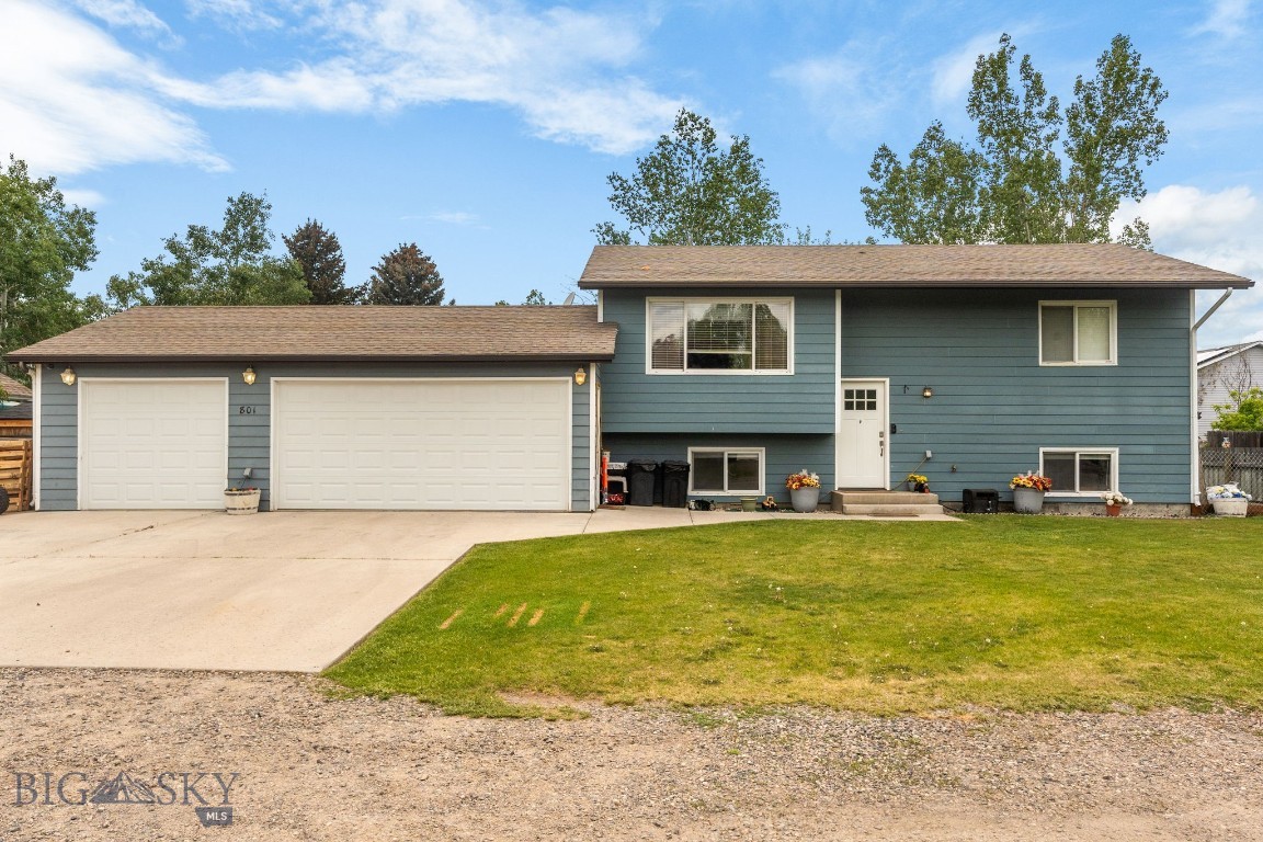 Updated split-level home in a prime Belgrade location close to schools, parks, shopping, and everyday amenities. This approximately 1,900 square foot home offers 4 bedrooms, 2 bathrooms, spacious living areas, and interior updates throughout. Features include walk-in closets, abundant natural light, and a balcony deck off the kitchen ideal for outdoor dining or entertaining.

Situated on approximately .174 acres, the property includes a large yard with partial fencing, mountain views, and outdoor space to enjoy. A 3-car garage provides additional storage and convenience.

Move-in ready with a functional layout, modern updates, and convenient access to local amenities, this property offers comfort and flexibility in an ideal in-town location.
