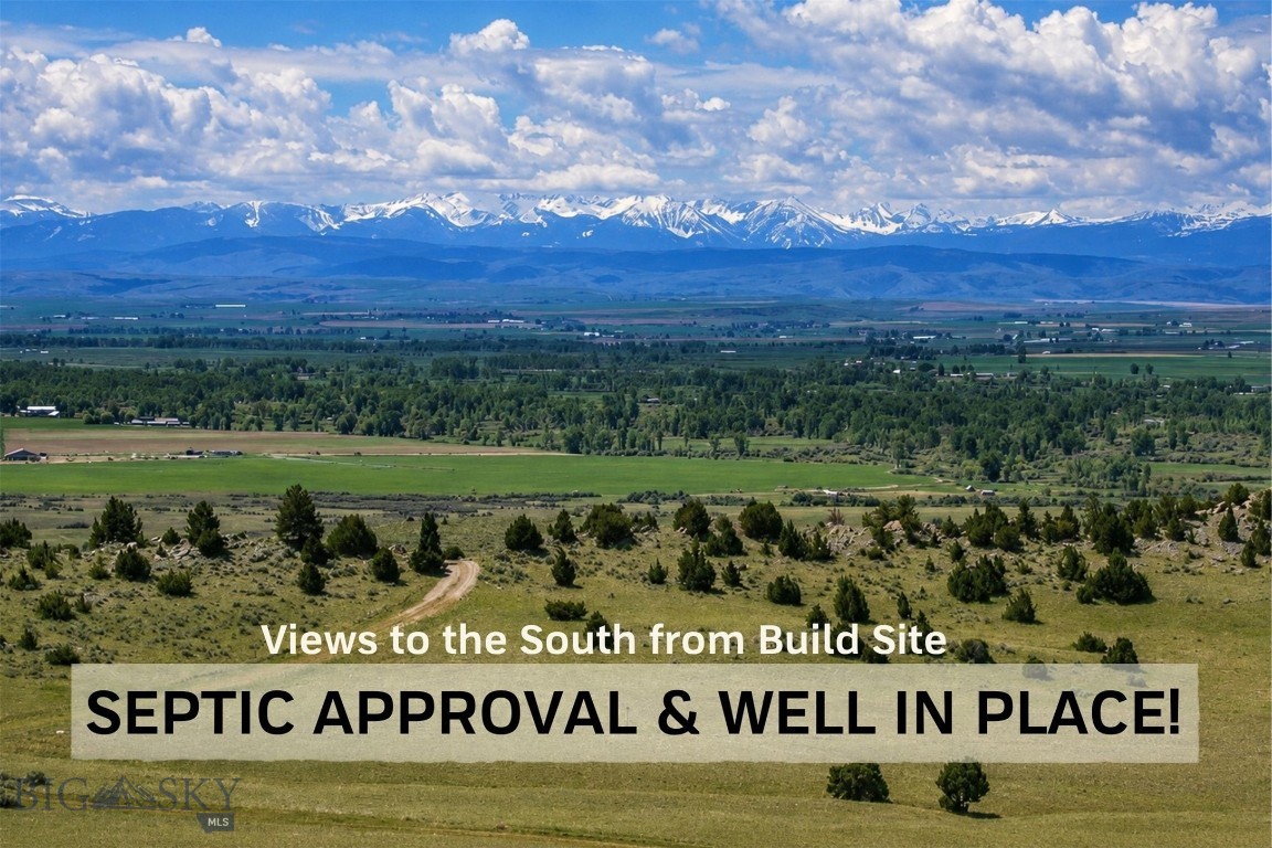 This exceptional 20+ acre parcel in the Gallatin River Ranch offers a rare opportunity to build your Montana dream home without delay! The well is already installed, power has been brought in, and septic approval is in place for a three-bedroom home— complete with plans that could pass on to a new owner, saving you valuable time, energy, and upfront costs. 

Perfectly sited to capture panoramic views of the Bridger Mountains, Absarokas, Spanish Peaks, and Tobacco Roots, the lot features a sunny southern exposure and gently rolling topography ideal for a stunning homesite, and is adjacent to two large private ranch holdings for added privacy. This property offers the perfect blend of natural beauty, privacy, and community. Watch elk, antelope and deer roam through open meadows, ride horses along miles of scenic trails, or cast a fly into blue-ribbon trout waters—this is the Montana lifestyle at its best.

Located just 10 minutes from Manhattan and 25 minutes from Bozeman, you’ll enjoy convenient access to small-town charm and big-city amenities alike. Ownership at Gallatin River Ranch also includes exclusive access to two private East Gallatin River fishing areas, over 1,600 acres of common space for hiking and horseback riding, and an easy commute to the world-class equestrian center centrally located in the GRR (privately owned and operated).

Don’t miss your chance to own one of the most build-ready parcels in the Ranch, with million-dollar views and unmatched amenities already in place.