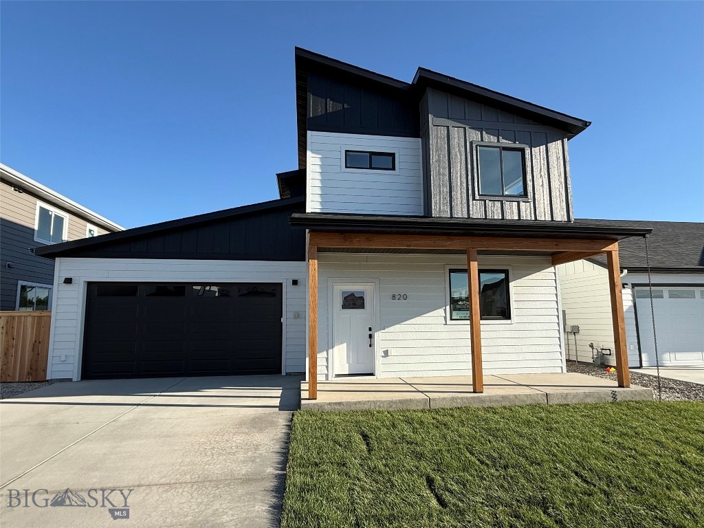 Welcome to Bridger Homes MT—crafted with exceptional attention to detail and designed for modern living. This thoughtfully planned residence offers spacious open-concept living on the main floor with 9ft ceilings, a convenient half bath, and a stunning kitchen featuring a large island, dining area, abundant cabinetry, under-cabinet lighting, and 3cm quartz countertops. Stay connected with fiber optic wiring throughout for ultra-fast internet and seamless streaming. Upstairs, enjoy a dedicated laundry room, three bedrooms, a full bath, and a luxurious primary suite with an ensuite bath featuring a full tile shower and walk-in closet. This plan offers a 25' deep garage that is fully insulated and painted. The garage includes an 8ft door, extra storage, and a side man-door for easy yard access. Don’t miss this move-in-ready home blending style, function, and convenience! All interior photos are of a similar model home that is staged.