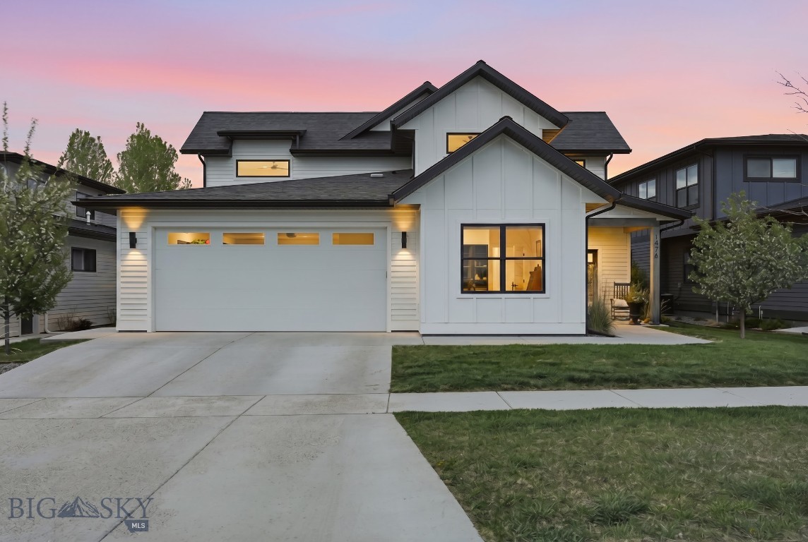 Park-side living in The Crossing, with Bridger views, trails, and acres of open space behind the lot, plus Gallatin Regional Park right across the street, giving you access to over 100 acres of recreational bliss. This thoughtfully designed home was built by renowned Old Mill Homes and offers approximately 2,822 sq ft, 4 bedrooms, 3 full baths, a 3-car garage, and a layout that lives beautifully with vaulted ceilings, extra windows, and an easy open flow between the kitchen, dining, and living spaces.

The kitchen anchors the home with quartz countertops, a gas range, abundant cabinetry, under- and over-cabinet lighting, and a generous walk-in pantry with built-ins. Designed for both everyday function and elevated living, the main level flows naturally to the patio and the open space beyond.

The main-level primary suite is positioned for privacy and a strong connection to the outdoors, with direct patio access for seamless indoor-outdoor living. The ensuite bath features a floor-to-ceiling tile shower, a large soaker tub, a dual vanity, and an oversized walk-in closet.

Upstairs, you'll find two additional bedrooms, a full bath, and a spacious loft that works beautifully as a second living area, office, or media space, finished with a striking custom metal railing.

The yard is a true advantage, offering lower-maintenance living without sacrificing the feeling of space, thanks to the open acreage directly behind the property and the trail system just beyond. With central A/C, excellent storage, a 3-car garage, and one of Bozeman's most convenient park-adjacent locations, this home delivers a rare combination of comfort, function, and everyday access to trails, parks, and open space.

While future development is possible across the street, this home was positioned to capture eastern views for the long haul.