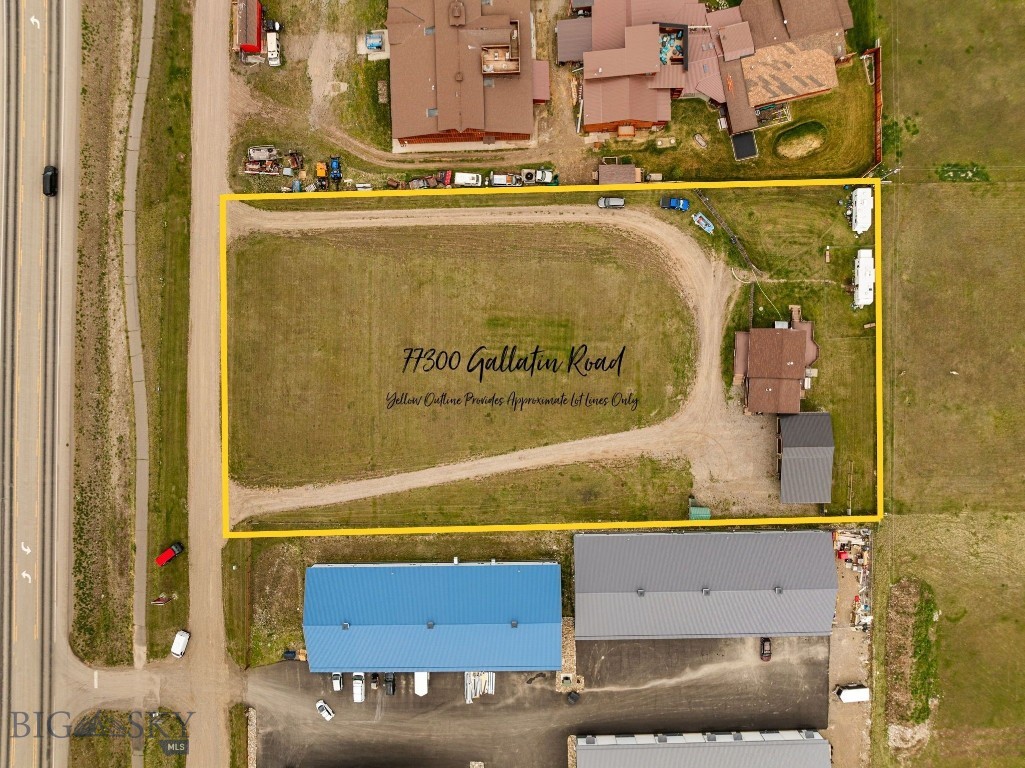 Direct highway frontage in one of the area's highest daily traffic counts, 77300 Gallatin Road is situated on Hwy 191 connecting Bozeman to Big Sky. This 1.73-acre property offers a combination of residential & commercial functionality, delivering exceptional visibility & accessibility as a long-term value in one of Bozeman, Belgrade, & Big Sky's fastest-growing corridors. Income potential is turn-key provided by the existing 2,020 sq ft log home (ideal for residential or office conversion) and 1,1014 sq ft, 3-car garage providing owner-operator or on-site management, while the expansive, flexible, open acreage provides an immediate opportunity for contractors, trades, or small business operations, & development. The property’s 1.73-acres significantly enhances 77300’s investment opportunity with a layout that could support warehouse/storage development, commercial/multi-family build out, equipment storage, service-based businesses, or live/work configurations & development into a full-blown commercial/light industrial property. Locationally only ~15 minutes to Bozeman, ~35 minutes to Big Sky Resort, & maintaining direct access to one of Montana's most traveled corridors, this is a rare opportunity to secure a flexible, highly-visible asset in the heart of Gallatin Valley’s direct path of growth. Properties like 77300 Gallatin Rd have become increasingly difficult to replicate as local inventory of small-acreage, high-visibility parcels continues to tighten & are historically incredibly limited in number. Squarely seated in the line of notable commercial exposure, where the demand for commercial and hybrid-use property continues to outpace supply, this acreage proves highway frontage, usability, contributory value of improvement, income potential & a flexible zoning/use profile. As growth continues to push South from Bozeman and North from Big Sky, this acreage sits in a narrowing window of opportunity offering significant potential for contractor and/or service-based businesses, live/work residence for on-site operations, equipment storage/staging, logistics yard space, other commercial/multi-family build out plans, & simply a long-term hold for current or future additional development as its corridor density ever increases. The combination of exposure, flexibility, and future scalability offer an owner-users unlocked value for highest and best use as a commercial or hybrid investment. Call today for a private showing.