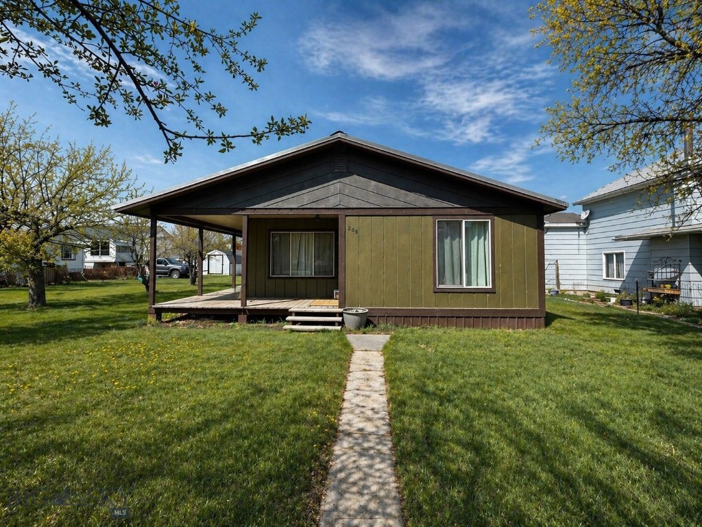 Located just one block off Main Street in Twin Bridges, this 3 bedroom, 2 bathroom home offers a practical layout, thoughtful updates and an open-concept living space. Set on 0.16± acres with lush lawn and a covered porch that wraps around two sides of the home, providing outdoor living space to enjoy your property.
Inside, fresh interior paint creates a clean, move in ready feel. The kitchen features hickory cabinets with great storage and easy access to the covered porch to grill any night of the week. The floor plan includes a primary suite with a walk-in closet and a full bathroom. The guest bathroom has been recently updated to accommodate the washer and dryer, offering flexibility with 2 possible laundry locations.
The detached 2-car garage is approximately 900 square feet, fully insulated and includes a separate room which may be ideal for an office, gym or studio. Easy parking options are available in the front of the home as well as alley access to the garage, adding convenience during winter months. The metal roofs add durability and low maintenance.
Twin Bridges is known for being a farm and ranch community with scenic Tobacco Root Mountain views and being surrounded by world-class fly fishing on the Beaverhead, Big Hole, Ruby and Jefferson Rivers. Conveniently located, the property is approximately one hour to Butte and about an hour and a half to Bozeman and the nearest commercial airport, keeping travel and amenities within easy reach while still enjoying small town Montana living.