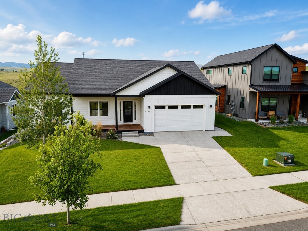 Welcome home to this beautifully maintained 3-bedroom, 2-bath residence built in 2021 and offering nearly 1,700 square feet of thoughtfully designed living space located in NorthTown, one of Livingston's newest and sought after neighborhoods. Combining quality finishes, comfort, and functionality, this move-in-ready property is ready to impress. Step inside to discover durable luxury vinyl plank flooring, solid wood trim throughout, and an inviting open-concept layout centered around a stunning gas fireplace with a rock surround and solid wood mantle. The spacious living area flows seamlessly into the well-appointed kitchen, featuring stainless steel appliances, granite countertops, dovetail-box cabinetry, and a large center island perfect for entertaining, meal preparation, and gathering with family and friends. The primary suite has upgraded valance lighting and a spa-inspired bathroom complete with granite countertops, a relaxing soaker tub, and a beautifully tiled walk-in shower, as well as a large walk-in closet. Two additional bedrooms and a full guest bath provide comfortable accommodations for family, guests, or a home office. Additional highlights include a generously sized laundry room, central air conditioning for year-round comfort, water softener, granite surfaces in both bathrooms and laundry room and quality cabinetry throughout the home. The attached two-car garage provides ample storage and convenience. Outside, enjoy Montana mornings and evenings from the covered front porch, an ideal spot to take in the neighborhood atmosphere and surrounding beauty. You'll also love the spacious back yard with direct access to the adjacent trail system. With its excellent condition, quality craftsmanship, and desirable features, this Livingston home offers the perfect blend of comfort and style.