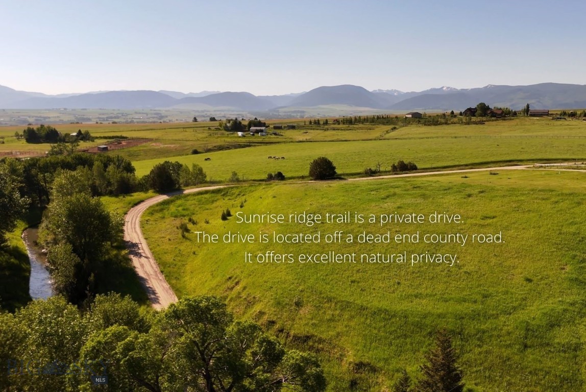 Ready to make your Montana aspirations a reality, at a special patriotic price as a salute to America and the American dream! Mountain views, rolling hills, private road tranquility and year round natural water access! With a spring-fed creek plus a seasonal ditch flowing from the Gallatin River, recreate and fish in the spring and summer right from home! Property is located off a dead-end county road on a private drive and offers diverse topography with phenomenal views of the Gallatin range, Bridger mountains, Spanish Peak mountains and the Gallatin Valley – among the best views available in the Bozeman area. Enjoy breathtaking sunrises and sunsets in the peace and quiet of rural living. Paddock area large enough for two horses with year round spring-fed creek. Electric power to the property, approved septic and well areas for a home and guest home that could be used for rental income. That