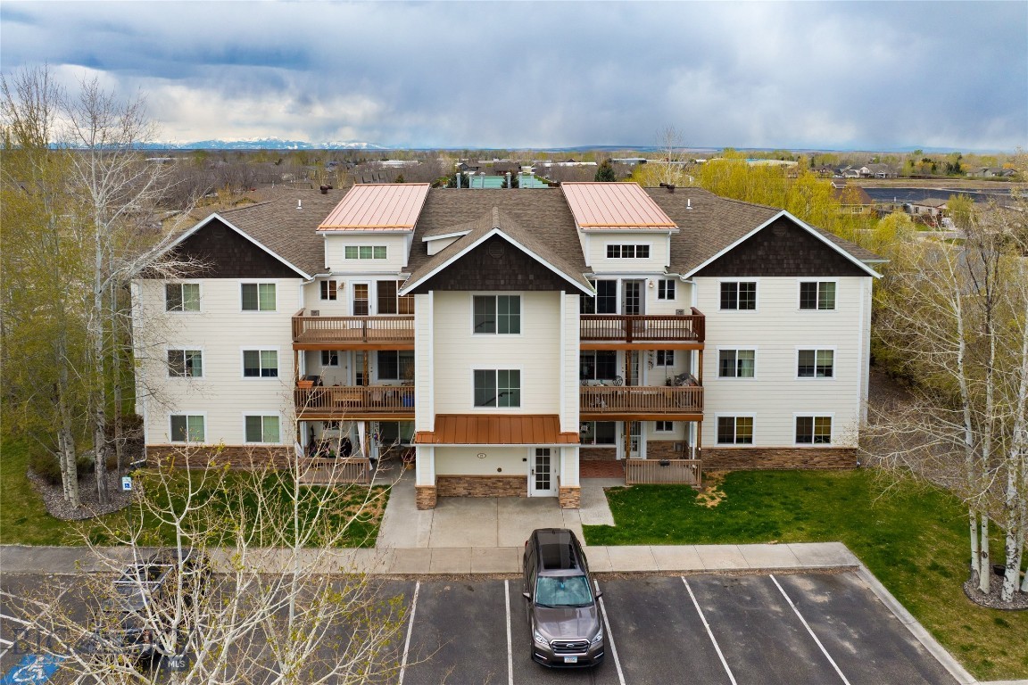 Welcome to this amazing third level unit with exceptional Bridger Views. With elevator access this inviting single level unit features 1,365 square feet, 3 spacious bedrooms and 2 bathrooms. Recent upgrades in the last year include all new floors, appliances, and countertops. This property truly has it all, weather you are relaxing by the fire or enjoying the views from your private balcony you will find the perfect space. The open floor plan, large closets  and spacious pantry attached to the kitchen further enhance this great layout.  The detached single car garage is a short distance away.  With easy access to the trail system, a pond, parks, local gym and the Bozeman airport it's an unbeatable location.  Call your favorite agent for a showing today!!