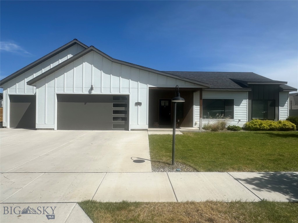 Welcome to 1303 Prairie Dawn Lane in Belgrade’s sought-after Henson Subdivision. Built in 2019, this beautifully maintained single-level home offers 1,767 square feet of thoughtfully designed living space with 3 bedrooms, 2 bathrooms, and an oversized 3-car garage.

Situated on a spacious 9,032-square-foot lot, this property enjoys excellent southern exposure, filling the home and outdoor living areas with natural light throughout the day. The open-concept floor plan creates a warm and inviting atmosphere, seamlessly connecting the living room, dining area, and kitchen—perfect for both everyday living and entertaining.

The primary suite provides a private retreat with a spacious bedroom, en-suite bath, and generous closet space. Two additional bedrooms offer flexibility for family, guests, or a home office. Quality finishes, modern construction, and single-level convenience make this home ideal for a variety of lifestyles.

Step outside to enjoy the covered back patio, an ideal setting for morning coffee, summer barbecues, or relaxing evenings while overlooking the backyard. The large lot offers plenty of room for gardening, pets, play, or future landscaping enhancements.

Car enthusiasts and hobbyists will appreciate the heated attached 3-car garage featuring built-in shelving that provides exceptional organization and storage solutions for tools, equipment, and seasonal items.

Conveniently located in Henson Subdivision, this home offers easy access to schools, parks, shopping, dining, and all the amenities of Belgrade and the greater Gallatin Valley. Combining modern comfort, functional design, and an excellent location, 1303 Prairie Dawn Lane presents an outstanding opportunity to enjoy Montana living at its finest.