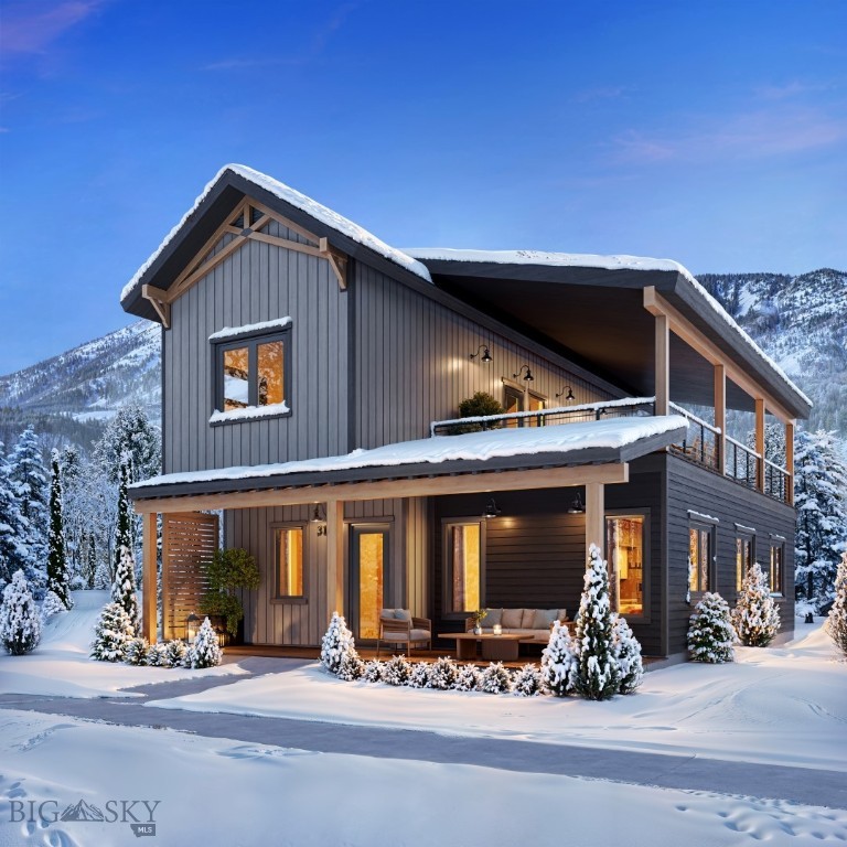 Introducing The Wayfinder floor plan at Big Sky Quarry, a thoughtfully designed two story home that blends modern mountain architecture with everyday comfort. This three bedroom, three and a half bathroom residence spans 1,960 square feet and offers a well-balanced layout ideal for full-time living or a mountain retreat.

The open living, dining, and kitchen area creates a bright and inviting gathering space, while the Iron Soil design palette pairs warm natural textures with clean, contemporary finishes inspired by the surrounding Montana landscape.

The multi-level layout provides separation and privacy for family and guests, with well-appointed bedrooms and flexible living spaces designed for comfortable everyday living.

The property includes an oversized one car detached garage, providing convenient storage for vehicles, outdoor equipment, and mountain gear. Buyers also have the option to add a full size basement with egress windows for additional living space (available for an additional charge; inquire with the listing team for details).

Located within Big Sky Quarry, homeowners enjoy a connected, trail-forward lifestyle with access to outdoor recreation and a growing mixed-use community designed to support everyday living in Big Sky.