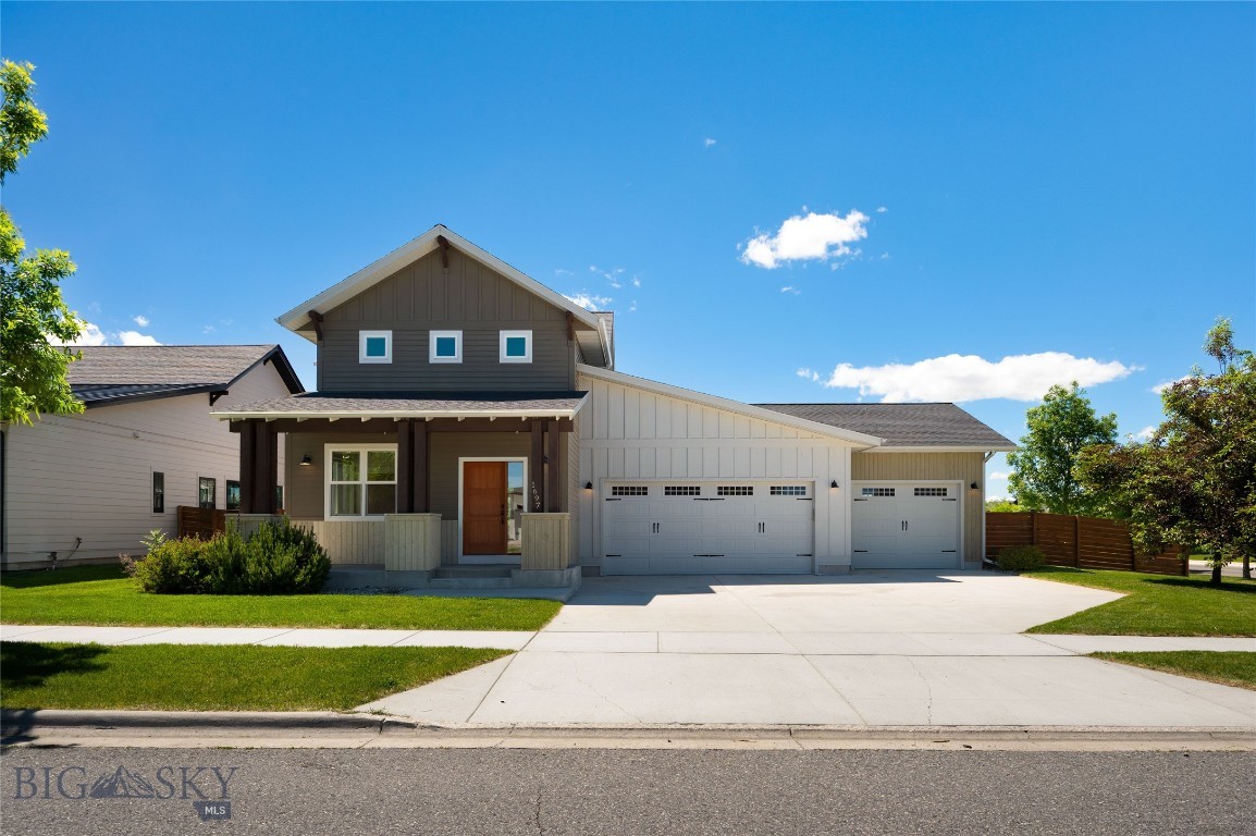 The Ultimate Bozeman Lifestyle: Flanders Mill Craftsman with a 3-Bay Dream Garage

Offered for the very first time, this Flanders Mill Craftsman perfectly pairs modern elegance with high-octane utility. The main level boasts a bedroom/office, an ultra-wide-open floor plan tailor-made for entertaining, alongside a luxurious primary suite featuring a massive walk-in closet. Upstairs, you'll find three additional bedrooms, a versatile extra room, and a beautifully tiled dual-vanity bath. Plus, the 100-Acre Park and dog park are just a short walk away.

The real showstopper is the legendary 900 sq. ft., 3-bay garage. Engineered with a rear-opening door that flows seamlessly onto a massive concrete pad and a large covered patio, it’s an absolute paradise for your drift boat, camper, or mountain bikes. Stop compromising on gear storage and start living the Flanders Mill dream today.