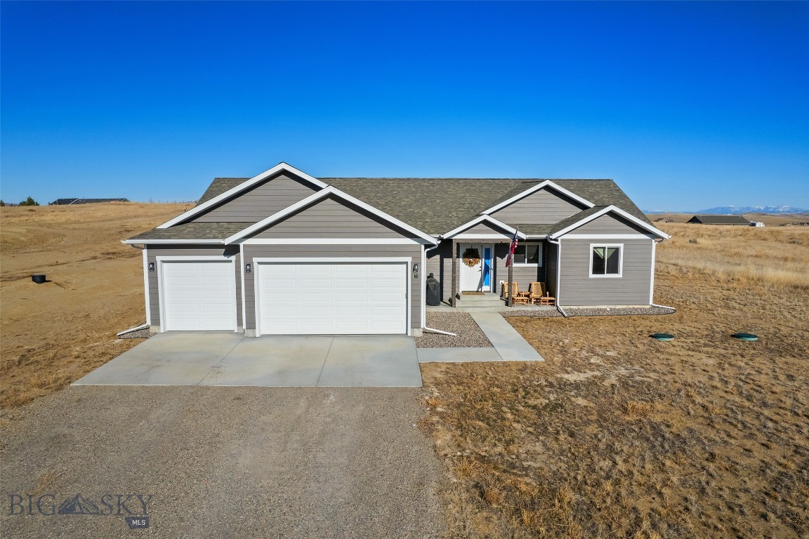 BRING US AN OFFER!
Sellers have a new job waiting for them out of state! This creates an incredible opportunity for you to snag this gem at a newly improved price. Capturing expansive views, this home sits on over an acre of land, with an additional adjacent lot available for purchase.  Don't wait! This timeline means we are looking for a buyer ready to act fast! In addition, sellers are offering additional landscaping options for the back yard, and up to $10,000 credit to buyers at closing based on approved offer.  Call listing agent for details.

Privacy is  yours in this 3 bedroom, 2 bath home thoughtfully situated on 1.15 acres of land. Built in 2024 by High Caliber Construction, this one-level floor plan makes your life easy. Enjoy views of the open space and mountains from your yard and surrounding neighborhood. Situated on a spacious lot just minutes from the charming town of Three Forks, MT, this property offers the expansive Big Sky lifestyle you’ve been dreaming of. This 1,801 sq ft home features an open-concept layout with vaulted ceilings and abundant natural light, creating an airy and inviting atmosphere.
The floor plan includes 3 bedrooms and 2 bathrooms, featuring a private primary suite with a walk-in closet and a dedicated laundry room for convenience. The two other bedrooms and bathroom are located on the other side of the house.
The kitchen features up-to-date stainless appliances including a gas range, dishwasher, disposal, microwave. The entire home is equipped with a water filtration system and an under-sink RO system in the kitchen.
Enjoy stylish laminate flooring, partial carpeting, and a durable hardboard/lap exterior designed to withstand the Montana elements.
The attached 3-car garage provides ample space for vehicles, Montana "toys," and additional storage. 3 feet of gravel with edging surround the perimeter of the home.
Relax on your covered porch and take in the unobstructed, open views of the surrounding mountain ranges. Spread your arms wide and breathe in the open skies. 
With over an acre of land, you have plenty of room for outdoor activities, gardening, or simply enjoying the peace and quiet of the Gallatin Valley.
This home combines quality craftsmanship and thoughtful design with a location that offers both privacy and easy access to town. Move-in ready for your home in Montana!