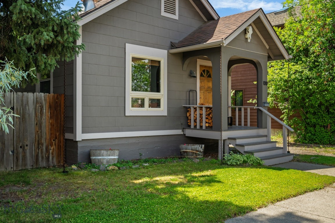 Charming, updated 2 bed, 2 bath single family home between downtown Bozeman and Montana State University Campus.  Welcome to 1010 W Babcock St! Head up the front stairs to the covered porch and enter through the large oak door. The main floor features and open living kitchen area with wood and tile floors, a wood burning stove, updated windows and finishes. To the back of the house, you will find a single bedroom with a walk in closet and 3/4 bath with full tiled shower and dual showerheads. Head down the back steps to access the yard and the full finished basement. Beyond the storage and laundry room, the majority of the lower level is setup as a flexible studio style living space with full kitchen, bath living room and sleeping area. A great bonus space for guests, roommates or extra living space! The mature yard is private and fully fenced with alley access, trees, garden areas, parking for toys and a large shed for storage. Walk out your front door to grab quick groceries, coffee or lunch at the nearby community co-op. Head east to historic main street for shopping, restaurants and nightlife. South will take you to campus, libraries, sports and local eateries. Further west you will find options for newer, larger retail and restaurant options.