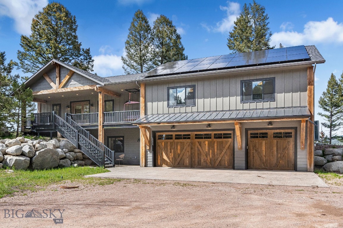 Welcome to your Montana mountain haven! Completed in 2024, this stunning 4,200 sq ft modern masterpiece sits on 4 private acres just 3 miles from the charming heart of Philipsburg and only 2 miles from the backside chairlift at Discovery Ski Hill—perfect for world-class skiing in the winter and home to one of the best mountain bike parks in the state in the summer. This 5-bedroom, 4-bathroom home blends rustic elegance with cutting-edge efficiency. Designed with both luxury and practicality in mind, the home features a full solar system and a state-of-the-art heat pump and ventilation system for year-round comfort and sustainability. The electricity bill has only charged the minimum fees, which was only $50 for one whole year! Additionally, all systems can be controlled remotely. Enjoy the expansive Montana views from your large, covered main-level deck and patio—an ideal space for entertaining or unwinding while overlooking the historic town of Philipsburg and the picturesque Flint Creek Valley. Whether you're sipping your morning coffee or hosting an evening gathering, this outdoor living area is sure to become a favorite. The open-concept main level showcases expansive windows and big sliding glass doors, high-end finishes, and thoughtful design throughout. The lower level is fully self-contained with its own kitchen and private entrance, and a separate, cozy guest cabin with its own utilities adds even more flexibility for hosting friends or generating rental income. The oversized 3-car garage is tailored to your lifestyle with built-in storage for skis, snowboards, mountain bikes, and an electric vehicle charging station. Other recreational opportunities in addition to skiing and biking abound just outside your door: fish the blue-ribbon waters of Rock Creek and Flint Creek, paddle or boat Georgetown Lake, or hike and off-road through the inspiring Pintler Wilderness. Whether you're looking for a full-time residence, vacation retreat, or income-generating investment, this property offers unmatched access to Montana’s finest outdoor experiences—all in a setting of comfort, privacy, and timeless style. Live where you play—schedule your private showing today.