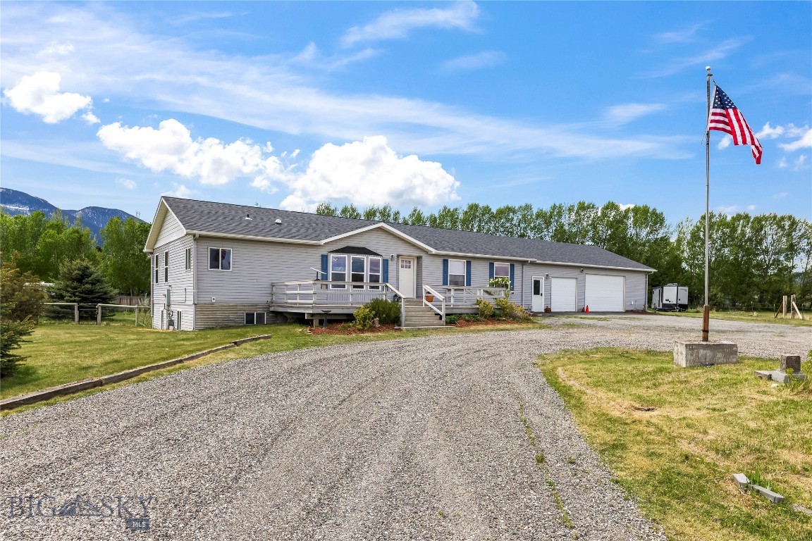 Experience the very best of Montana living with this beautifully updated 5-bedroom, 3-bath country home on 2.6± acres just minutes from historic downtown Livingston MT. This property offers breathtaking 360-degree mountain views, multi-generational living potential, income-producing opportunities, and the peaceful rural lifestyle buyers seek in SW Montana real estate. The spacious floor plan features a desirable main-floor master suite with private office/workout room, ideal for remote work, wellness space, nursery, or sitting room. Numerous upgrades throughout include an updated kitchen, remodeled bathrooms, modern finishes, and some new flooring, creating a move-in-ready Montana dream home. The fully finished basement includes 3 additional bedrooms (1 non-conforming with egress window but no closet), 1 bathroom, and its own private entrance, making it ideal for multi-generational living, an in-law suite, guest quarters, vacation rental, or long-term rental opportunity. The flexible layout offers excellent investment potential for buyers seeking Montana income property or a home with separate living quarters. Outside, the property is perfectly set up for the Montana outdoor lifestyle with room for hobby farming, gardening, recreation, RV parking, and outdoor equipment. Approximately 1 acre is separately fenced and ready for a horse, gardens, or pets. Additional improvements include a 30x40 shop, 13x40 lean-to carport, 20x8 storage area, underground sprinklers, mature landscaping, and wide-open spaces to enjoy Montana sunsets and mountain scenery. Located in the heart of Yellowstone Country, this property provides easy access to world-class fly fishing, hiking, rafting, horseback riding, Yellowstone River recreation, skiing, and year-round outdoor recreation. Enjoy privacy and convenience with quick access to restaurants, shopping, art galleries, live music, and community events. Property is conveniently located approximately 5 minutes to Yellowstone River access, 6 minutes to historic downtown Livingston, 20 minutes to Emigrant restaurants and entertainment, 25 minutes to Chico Hot Springs, 30 minutes to Bozeman and Bozeman Yellowstone International Airport, and 46 minutes to Yellowstone National Park. Searching for a Montana home, horse property, family compound, recreational retreat, investment property, fly fishing getaway, or vacation home with mountain views, this property delivers the Montana lifestyle buyers dream about.