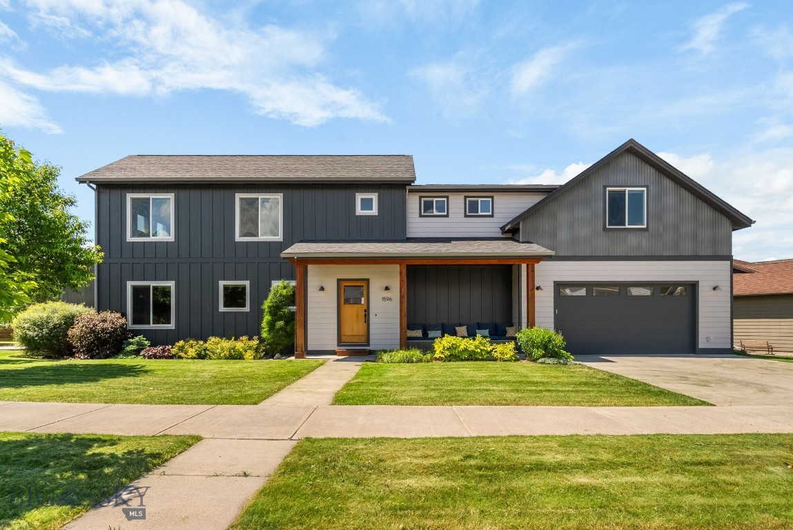 Welcome home to the Legends at Bridger Creek! Perfectly positioned on a spacious corner lot on Bozeman’s desirable Northeast side, this impeccably maintained property blends convenience with that coveted Montana lifestyle. Start your mornings with a cup of coffee on the covered front patio, soaking in the expansive mountain views. Whether you love hitting the M trail, walking the dog at the nearby park, golfing, or catching first chair at Bridger Bowl, your favorite outdoor adventures are just minutes away—and you can access downtown seamlessly via the neighborhood trail system along the creek. Inside, the open-concept main floor boasts large windows looking out over the dedicated green space. The main-floor primary suite offers a private, comfortable retreat with an en-suite bath. Head upstairs to find two additional bedrooms, a full bath, and a massive bonus room complete with a built-in office setup—ideal for remote work or a secondary living space. Outside, the fully fenced backyard is your private space, boasting custom landscaping and a cozy fire pit for summer evenings. With a roof, radon system, water heater, and exterior paint all updated within recent years, this home is entirely move-in ready and beautifully balances quality, function, and location.