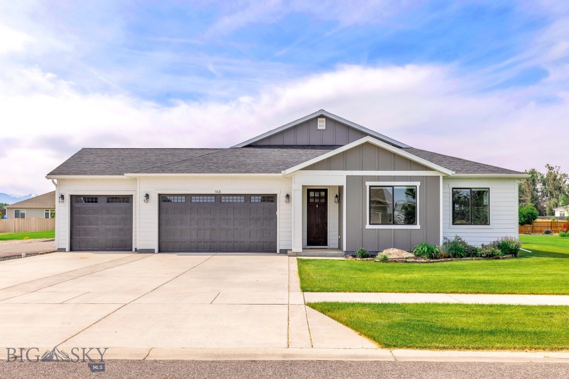 Welcome to refined Montana living in the heart of the Gallatin Valley. Set on a half-acre lot in the desirable Gallatin Heights subdivision, this thoughtfully designed single-level home offers a balance of comfort, privacy, and sophistication, complete with a detached guest house ideal for visitors, extended family, or income potential.

Inside, the home opens to bright living spaces featuring wide-plank engineered hardwood floors, granite and quartz countertops, quality cabinetry, and upgraded fixtures throughout. At the center of the home, the kitchen is designed for gathering and daily living, with a gas range, stainless steel appliances, a porcelain farmhouse sink, and a generous walk-in pantry.

The living area is anchored by a linear gas fireplace wrapped in floor-to-ceiling porcelain tile, creating a striking focal point. The primary suite offers a quiet retreat with a spa-inspired ensuite that includes dual vanities, a custom tiled walk-in shower, a separate water closet, and an expansive walk-in closet.

Two additional bedrooms and a full bath are privately situated, while a flexible bonus room provides space for a home office, studio, fitness area, or media room. A half bath, dedicated laundry room, and functional mudroom add everyday convenience.

Step outside to enjoy a large covered patio and fully fenced backyard - perfect for relaxing or entertaining. The attached three-car garage provides ample space for vehicles, outdoor gear, and storage.

Privately positioned at the back corner of the property, the detached one-bedroom, one-bath ADU includes its own two-car garage and patio, offering flexibility for guests, multigenerational living, or rental use.

Additional features include central air conditioning, a radon mitigation system, water softener, and a shared irrigation well for landscaping.

Perfectly positioned between Bozeman, Belgrade, Four Corners, and Big Sky - and just minutes from the airport and I-90 - this home offers peaceful living with exceptional access to everything the Gallatin Valley has to offer.