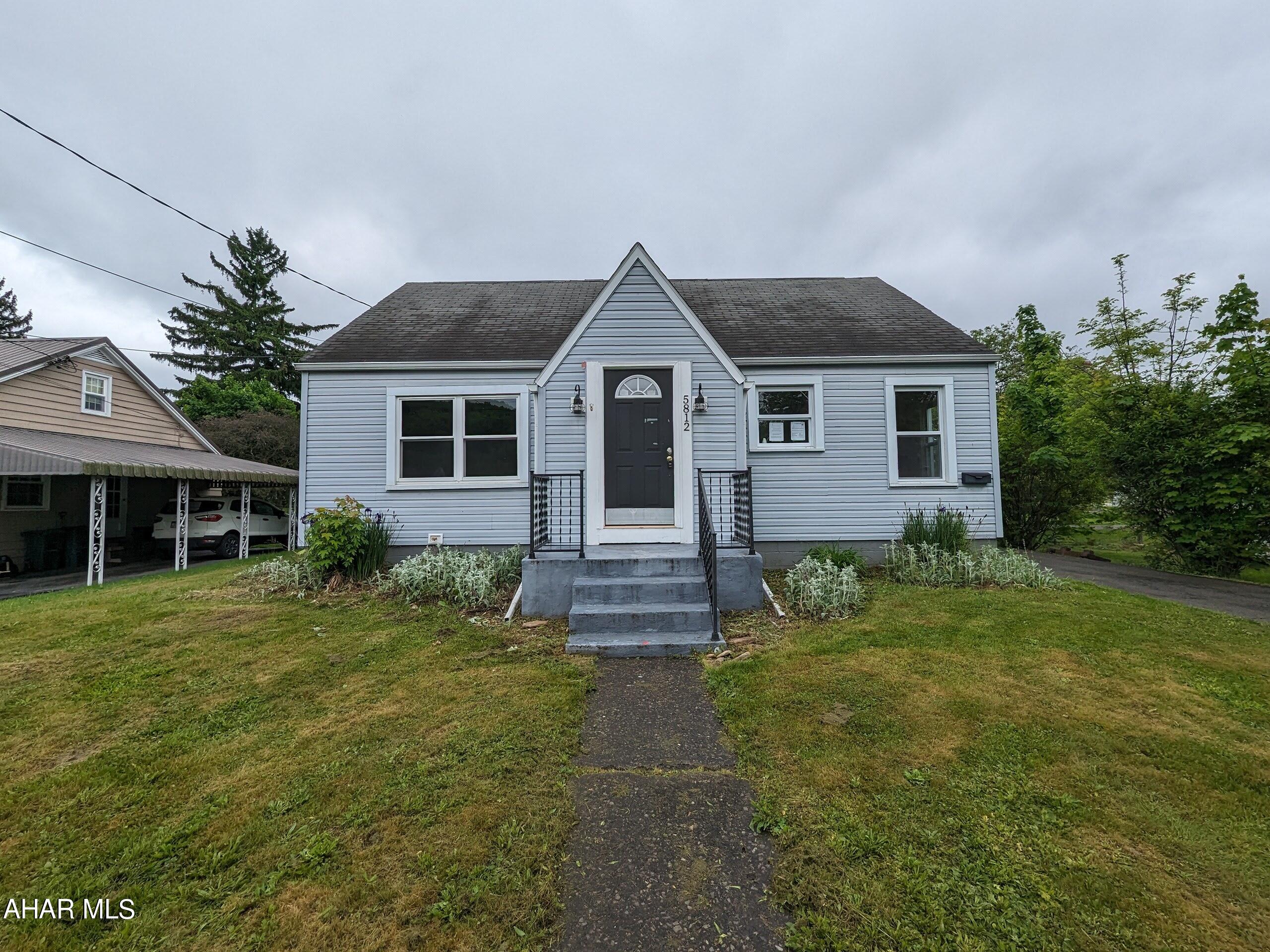 Eldorado area Cape Cod vinyl home on quiet street. Convenient area - close to everything! Features large living room w/ hardwood floors, updated kitchen with large pantry area, formal dining room plus 1 bedroom and updated bath all on the first floor. Second floor has 2nd bedroom plus bonus room (captive). Semi-finished basement, large rear covered deck, off-street parking, level yard plus storage shed. Property sold AS-IS. Seller will make no repairs. Offers must be submitted through HUD approved broker. Buyer pays both transfer taxes. Exclusive Agency. Equal Housing Opportunity. www.HUDHomestore.com.