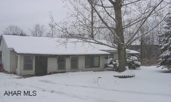 Ranch, no basement, asphalt shingle roof, detached garage in poor condition, needs work. Ranch, no basement, asphalt shingle roof, detached garage in poor condition, needs work.