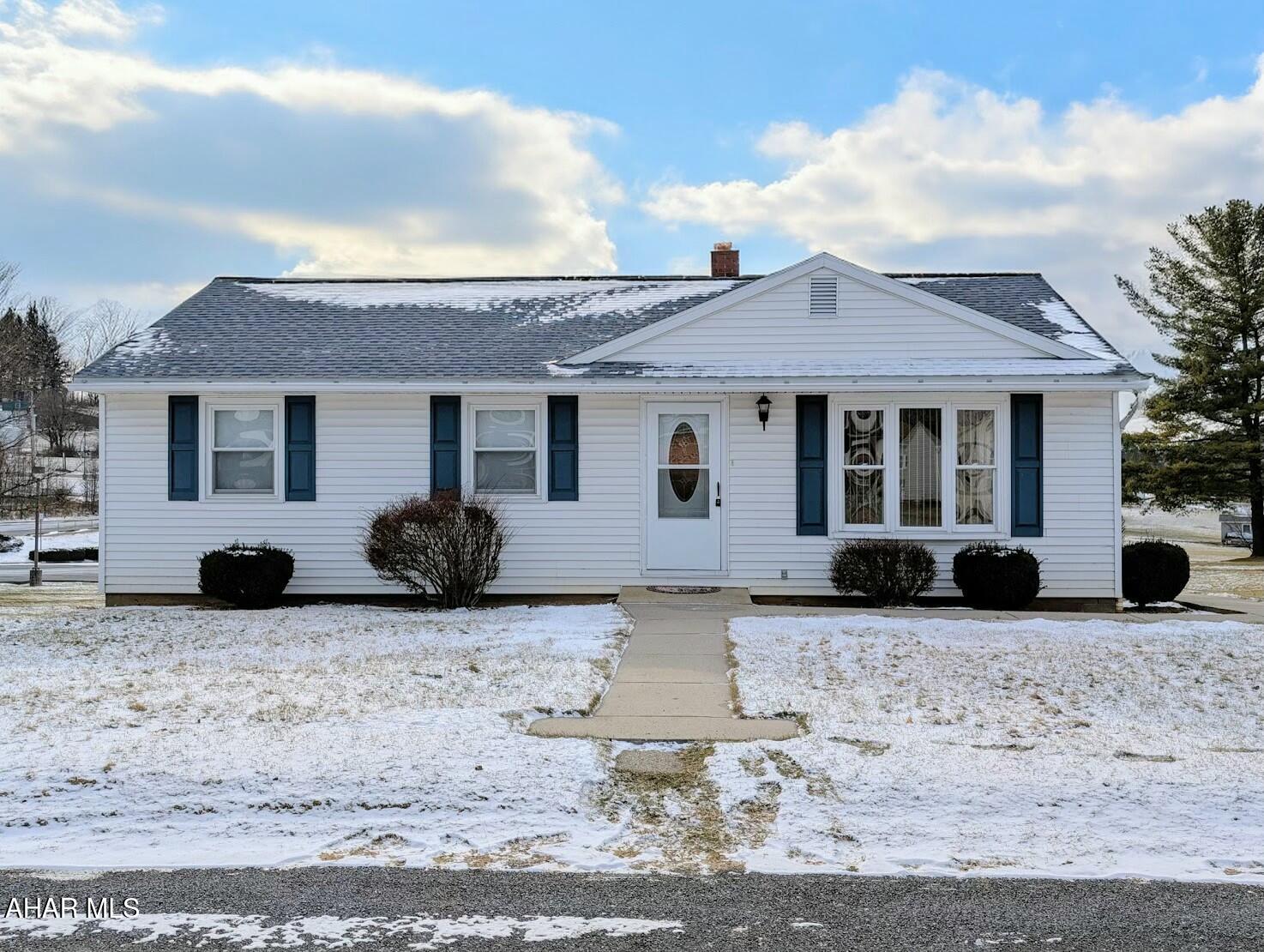 Don't miss this charming ranch home on .33 acres in a great location convenient to shopping, town and hospital! This property features a 5-year-old roof with a transferable warranty, a newer garage door and opener, an updated bathroom, and freshly painted interiors. The home also boasts hardwood floors under the carpet, adding even more potential to make it your own. You'll enjoy the convenience of newer windows, a full tank of oil, and a handy shed for extra storage. With appliances included, this home is move-in ready. Set in a beautiful location, it offers the space and updates you've been looking for.