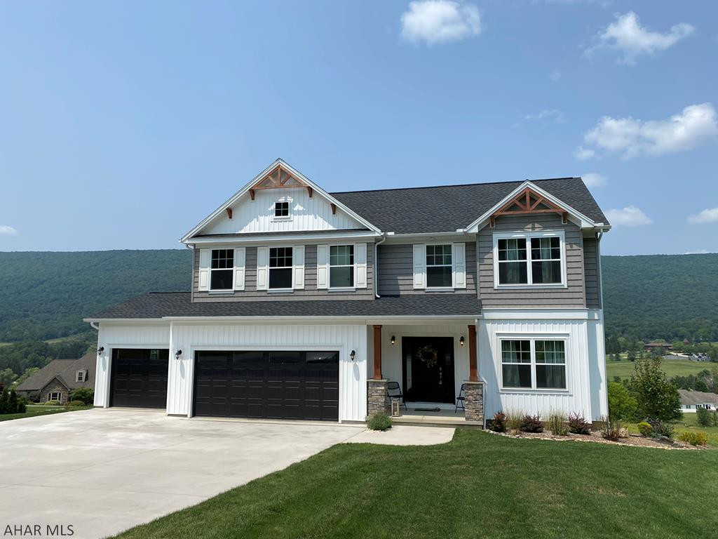 Magnificent views in Scotch Valley- Lovely two story built in 2019, flexible floor plan depending on your needs, great room with wood fireplace, dining room off kitchen with quartz countertops and pantry, luxury vinyl plank flooring, large owner suite, second bedroom with full bath and walk-in closet, two additional bedrooms, lots of closet space, oversized 3 car garage, basement opens to ground level and is partially finished, rough in for bathroom in basement, close to Canoe Creek and Rails To Trails- Did we mention the view? Call listing agents to take a look!