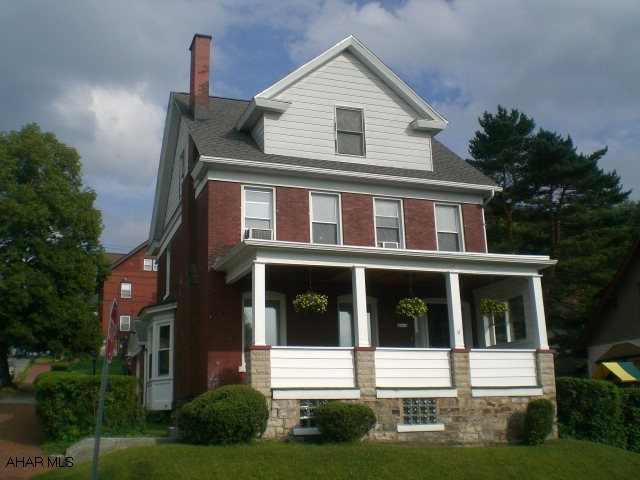 Great 2.5 story brick. 3 bedroom, 1 bath. Possible 4th bedroom on 3rd floor or good storage area. New roof, insulated windows. Large 68x120 corner lot. Breezeway, porch and deck.