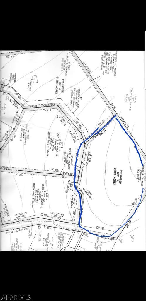 Property has a two bay garage and an a frame on it. It has access to utilities at the entrance to the right of way at the end of Deerfield drive off of Maple Hollow road. There is already a spot cleared for a house done by the previous owner on the upper level.