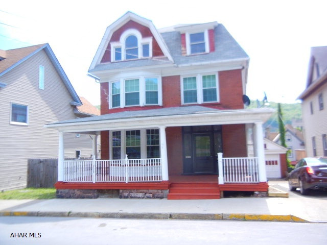 Stained glass and leaded glass. Crown molding. New windows, sidewalk, electric & plumbing. Hardwood floors & ceramic floors. Chestnut wood trim. Gas hot water heat except in the kitchen. New drywall. Insulated ceramic tub surround. No electric to garage.