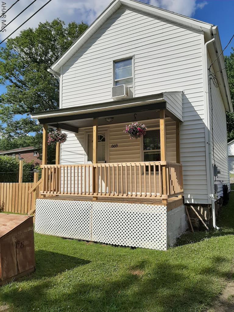 Very cute starter home just outside of town. Some updates have been done,but move right in and make it your's! New front porch and some new fencing. Large landscaped backyard that backs up to large mature trees. 2 car detached garage with heat & electric. House has large rooms with plenty of natural light. Call today to make this house your home!