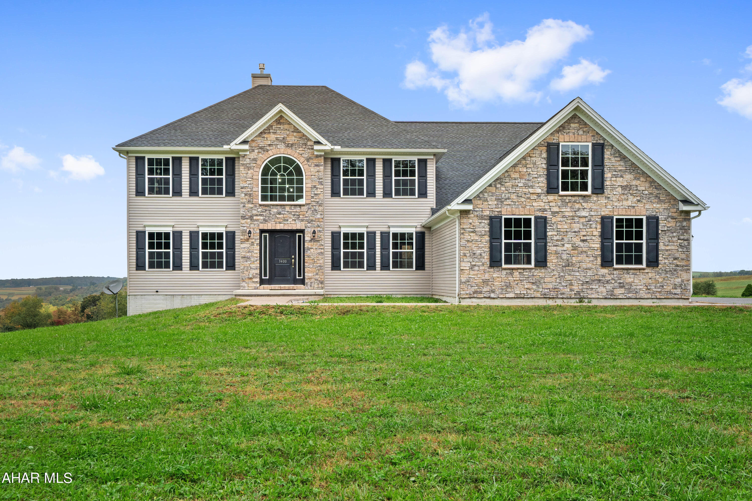 Welcome to 3400 Snake Road located in the Central Cambria School Districts. This property is the finest representation of luxury and seclusion. Nestled away on approximately 4.5 acres, this S&A Home was custom built in 2019. As you enter through the front door you will be taken away by the open floor plan and cathedral ceilings. The first floor of the home includes a library / formal living area, formal dining room, bonus room / office, half bath for guests & first floor laundry. To top it off, the first floor also includes your spacious but yet cozy family room with cathedral ceilings, picturesque windows, propane fireplace & a sliding glass door that leads to your rear deck. The family room opens up directly to your luxurious kitchen featuring top of the line appliances, granite counters, & so much more to love. Furthermore, the kitchen opens up to another dining area w/ a sliding glass door to your rear deck. The second floor of the home includes 3 additional large bedrooms & a full bathroom. Alongside this is your long awaited for master bedroom w/ ensuite master bathroom. The master bedroom features his & her closets along w/ a beautifully designed accent wall. The master bathroom includes his & her sinks, jet tub & walk-in shower. The full basement is partially finished and includes an additional bathroom hookup along w/ all of the drywall needed to finish the job. The basement also features a fully custom theater room w/ included equipment and furniture. The exterior of this property features a 3 car attached garage, full rear deck that leads down to your inground saltwater pool & entertaining area. To explain in simple terms, this home has it all! Call the listing agent to schedule a private tour today.