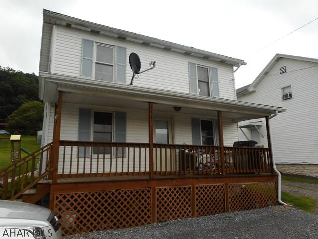 Two story vinyl sided 3 bedroom home. Partially remodeled home including thermopane windows and drywall interior. Modern eat in kitchen. Great starter or family home on dead end street. Front and rear deck.