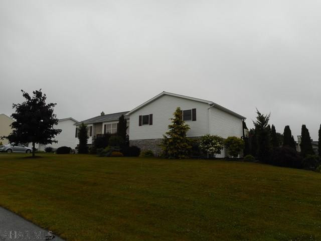 Great home in as new condition featuring large game room in basement with exercise room and half bath. First floor features modern eat in and equipped kitchen, living room, den/office, large master bedroom with full bath and whirlpool tub off and walk in closet, much more!! Security system, concrete drive and parking. The home has been air sealed with an energy audit.  Rear patio/deck with fire pit and above ground pool.