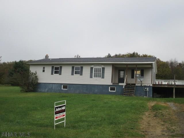 1 story vinyl Portage area home on 1 acre lot. Loads of potential, but needs work throughout. Oak kitchen, large side deck, off-street parking, full walk-out basement. AS-IS sale. Seller will make no repairs.