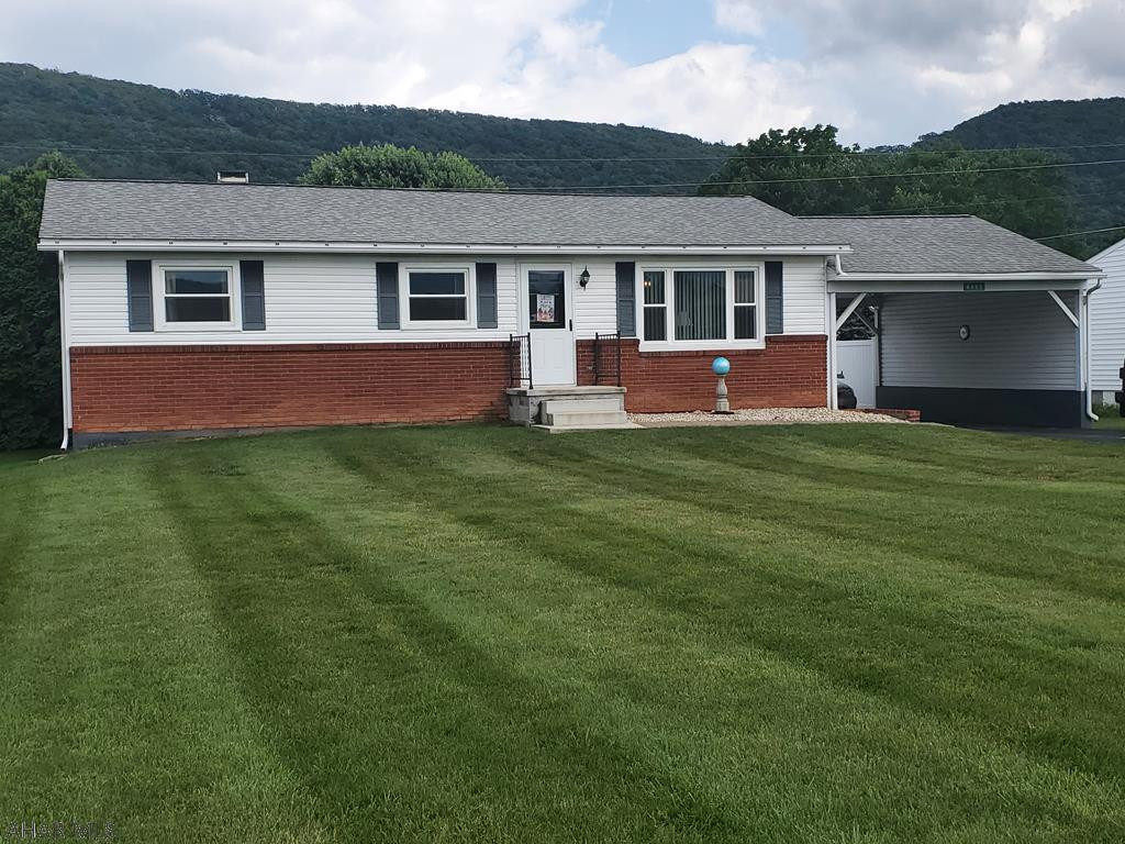 Tipton!  One story living in Antis Township.  The property features a 2 car garage, a carport and a fenced yard!  3 bedrooms, 1 bath.