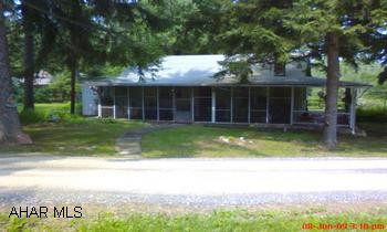 Cozy cottage on over 1/2 acre in Sinking Valley.  Large screened in porch for summer evenings.  A great site for family get togethers or a weekend get away from the city.  Located across from Altoona Rifle Club near Fort Roberdeau. Maintaince free exterior with vinyl siding, thermo pane windows and a 6 year old rolled roof.  Large detatched shed for equipment storage.