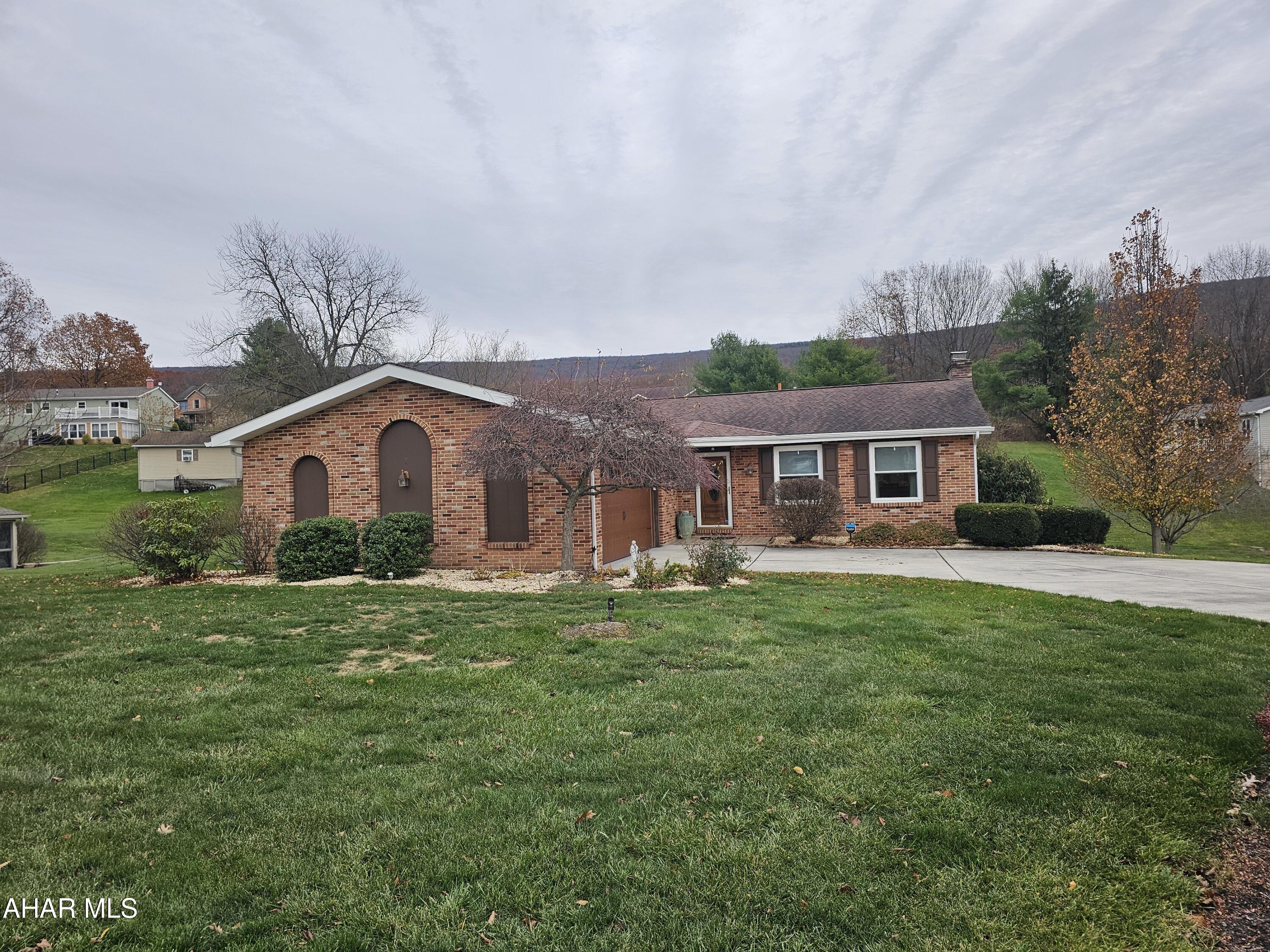 This beautiful brick rancher in the Bellmeade are of Altoona is the perfect place to call home. The master suite and walk in closet is a  dream! !This property has so many up grades, it has a newer roof with 40 year shingles, newer boiler & ac system. New bath with a walk in shower, the kitchen has just had some new cabinets added .This home has 4 bedrooms, 2.5 baths.  A big finished basement for all of your entertaining, and a sun room. This property sits on .46 acres so plenty of room outside for a growing family, Easy access to I99, only 30 minutes to State College!!!! Call me today for a tour!!!