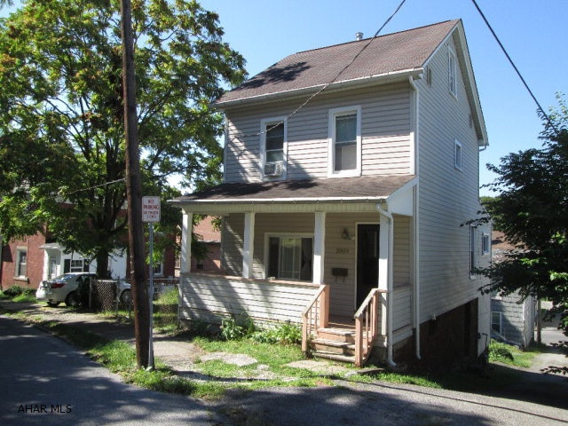 This home is perfect for the first time buyer! Large living room and formal dining room. 2 bedrooms and 2 baths. Attic is partially finished and would make a great 3rd bedroom. Vinyl siding and central air. Nice fenced in yard and off-street parking.